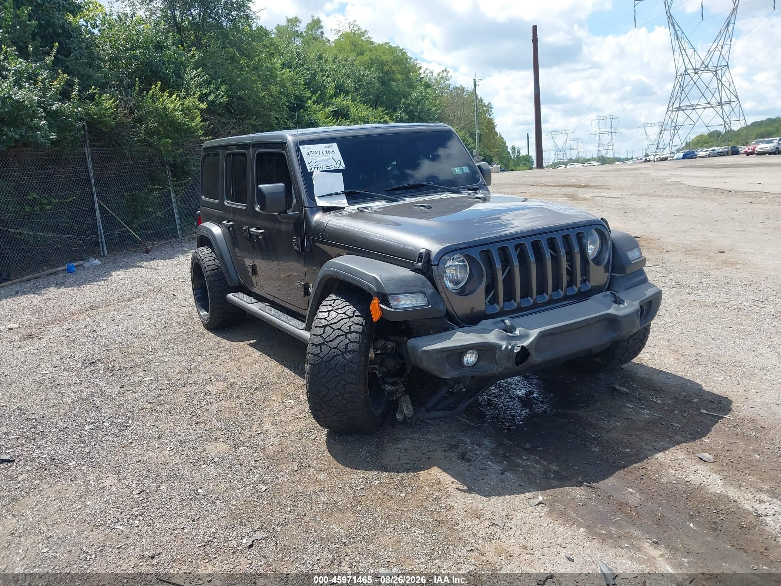 2019 Jeep Wrangler Unlimited Sport S 4x4 Серый vin: 1C4HJXDN1KW668470