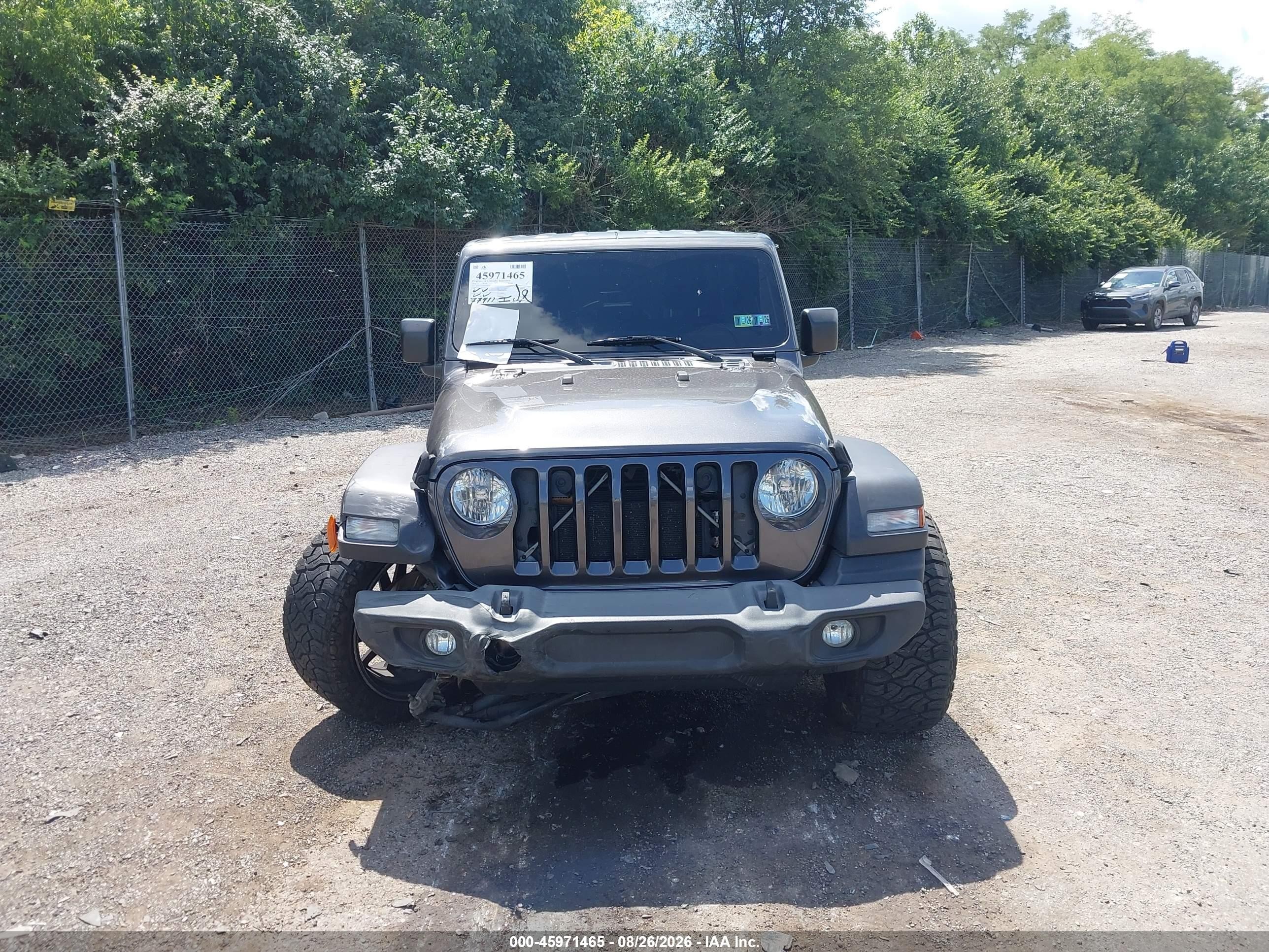 2019 Jeep Wrangler Unlimited Sport S 4x4 Серый vin: 1C4HJXDN1KW668470