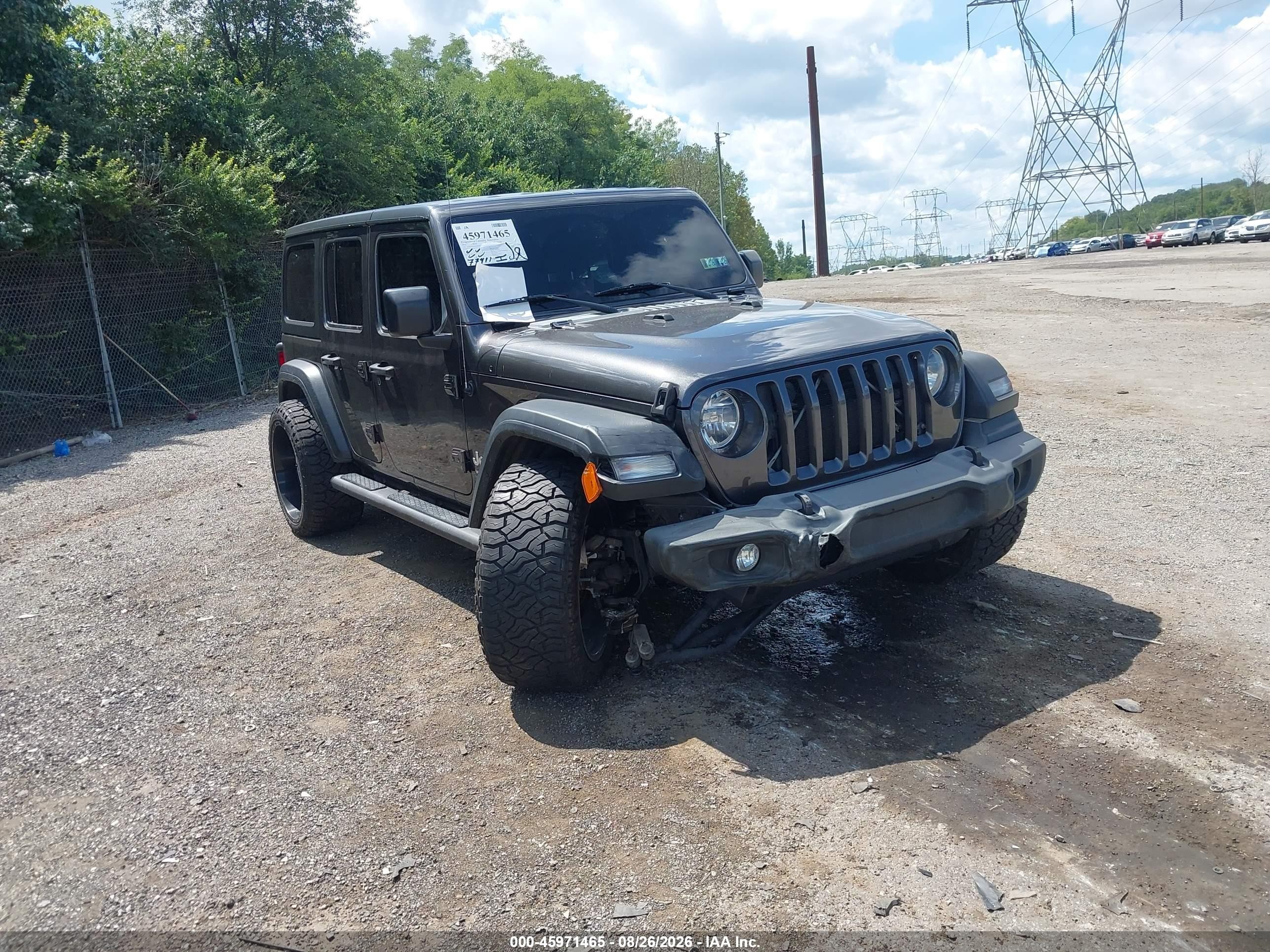 2019 Jeep Wrangler Unlimited Sport S 4x4 Серый vin: 1C4HJXDN1KW668470