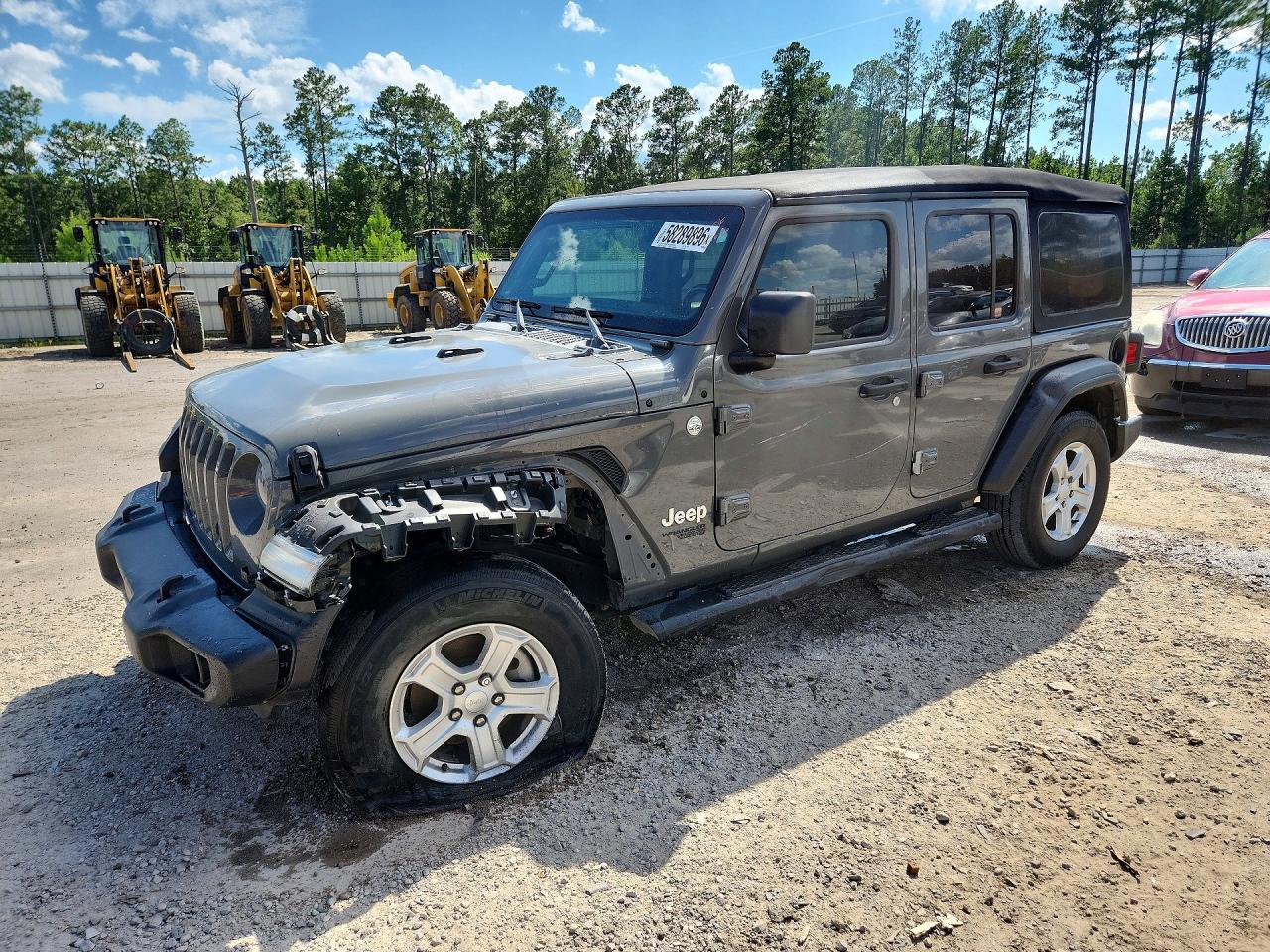 2020 Jeep Wrangler Unlimited Sport Gray vin: 1C4HJXDN1LW166902