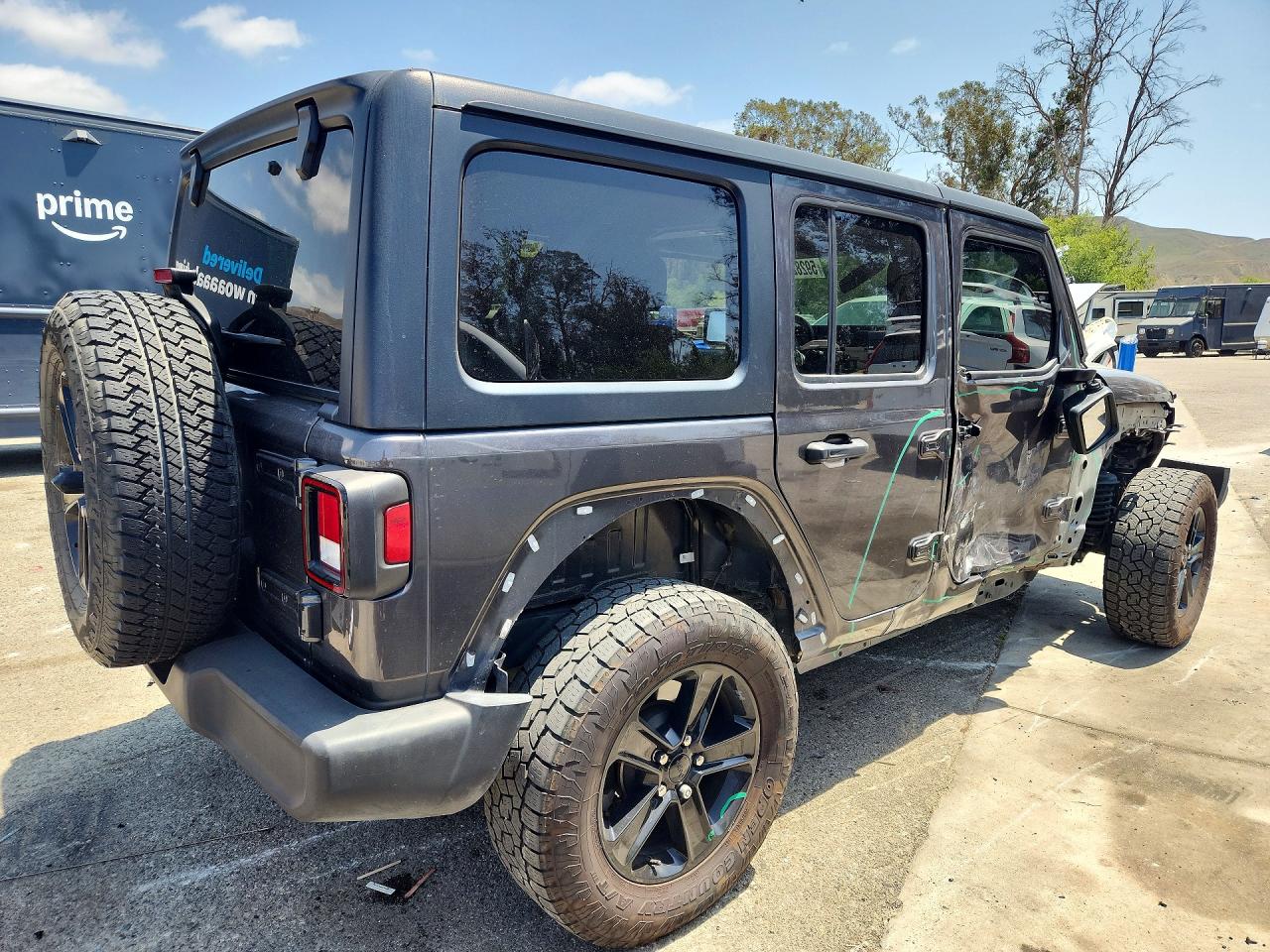 2021 Jeep Wrangler Unlimited Sport Серый vin: 1C4HJXDN2MW670649