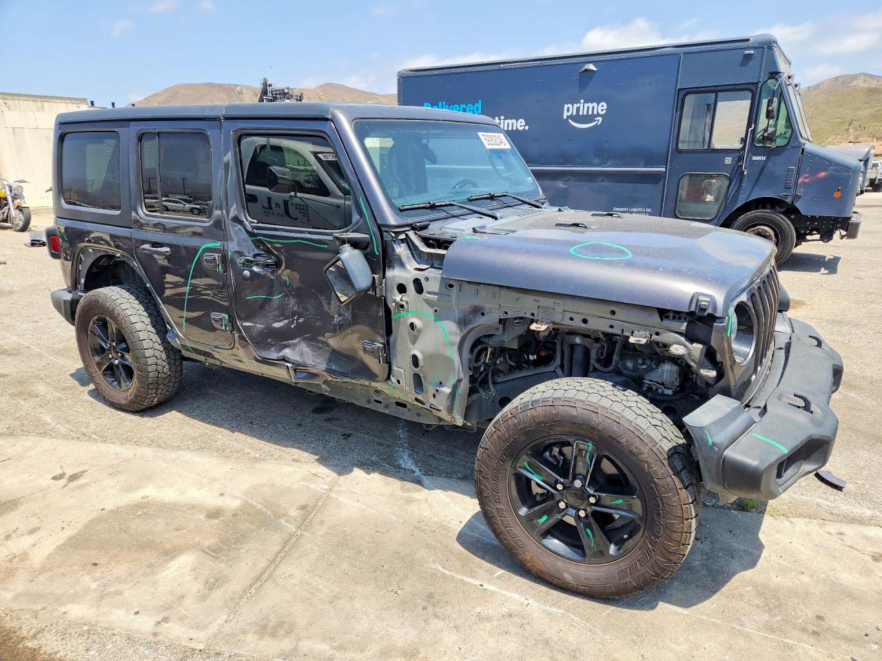 2021 Jeep Wrangler Unlimited Sport Серый vin: 1C4HJXDN2MW670649