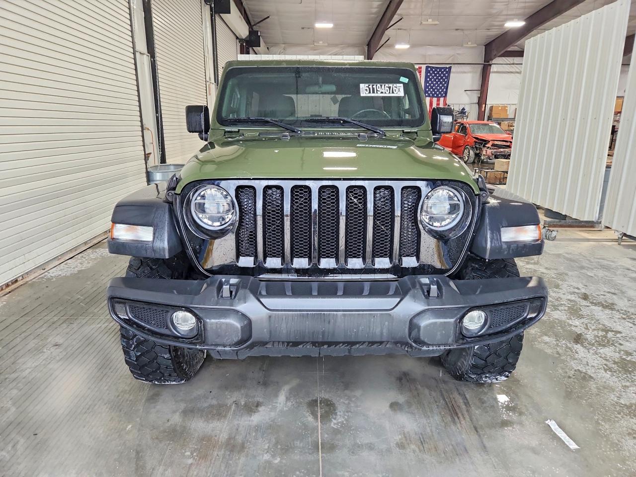 2021 Jeep Wrangler Unlimited Sport Green vin: 1C4HJXDN2MW744605