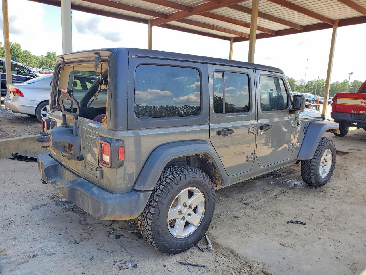 2020 Jeep Wrangler Unlimited Sport Gray vin: 1C4HJXDN3LW299628