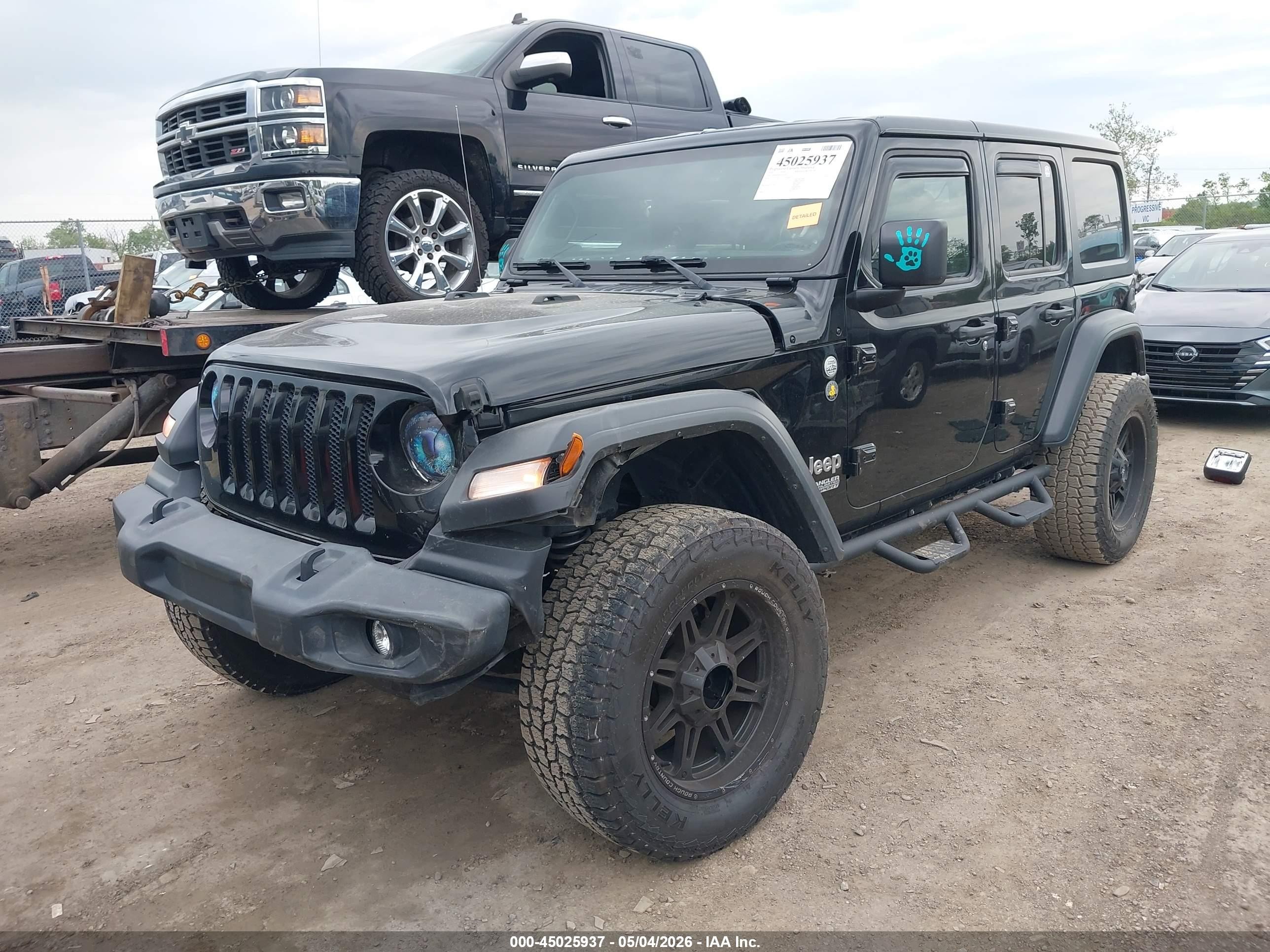 2020 Jeep Wrangler Unlimited Sport S 4x4 Black vin: 1C4HJXDN4LW181443