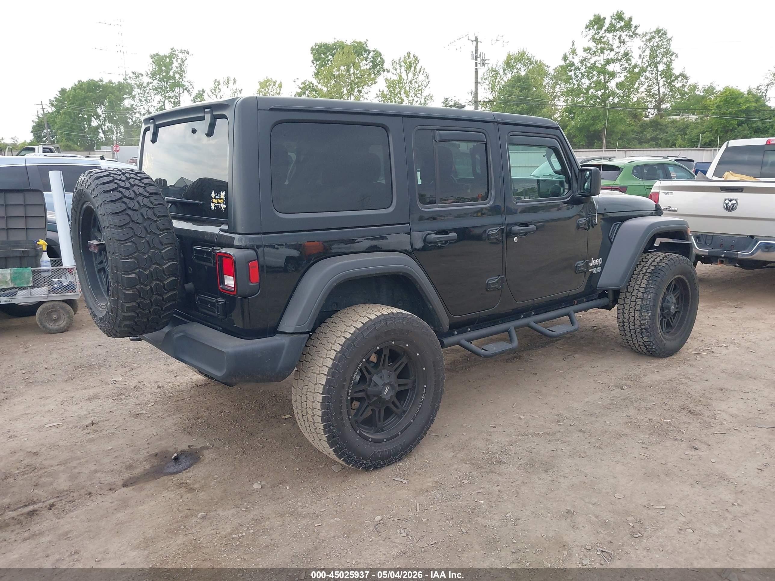 2020 Jeep Wrangler Unlimited Sport S 4x4 Black vin: 1C4HJXDN4LW181443