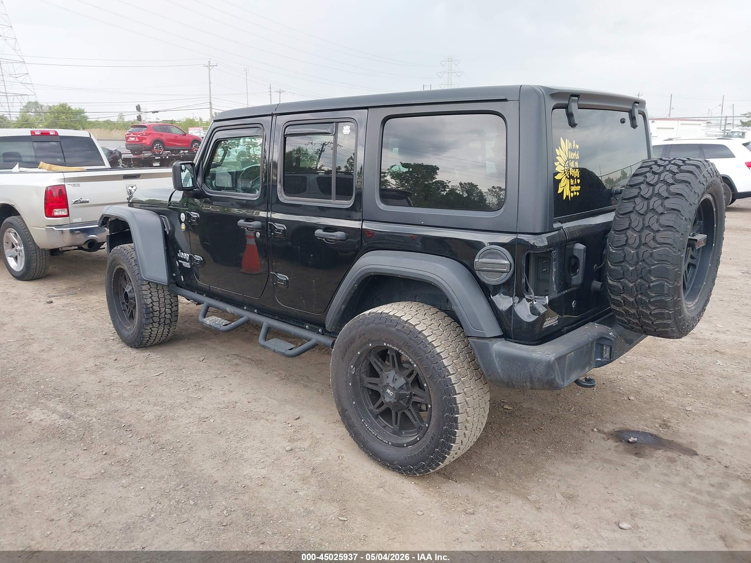 2020 Jeep Wrangler Unlimited Sport S 4x4 Black vin: 1C4HJXDN4LW181443