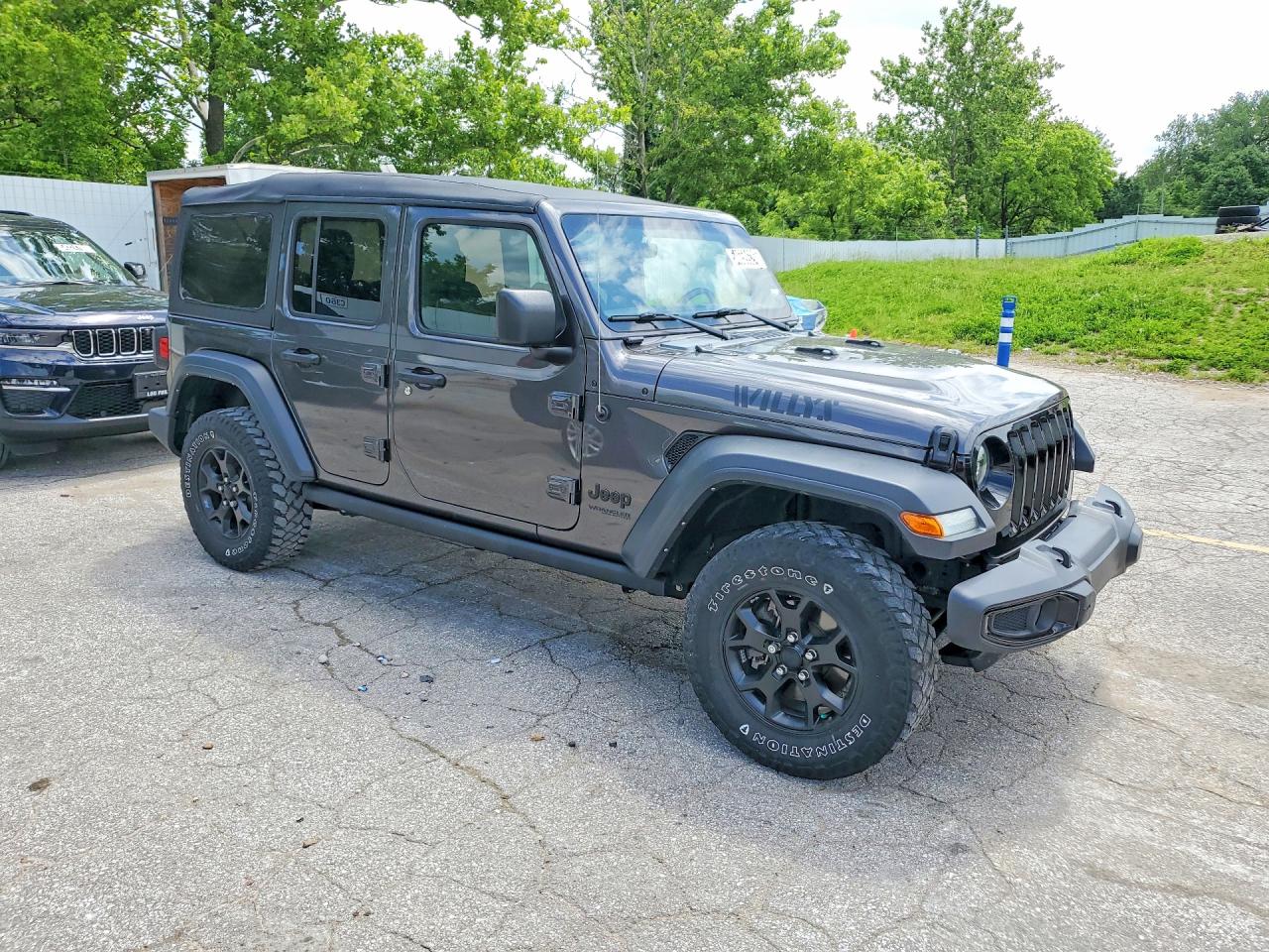 2021 Jeep Wrangler Unlimited Sport Серый vin: 1C4HJXDN5MW817014