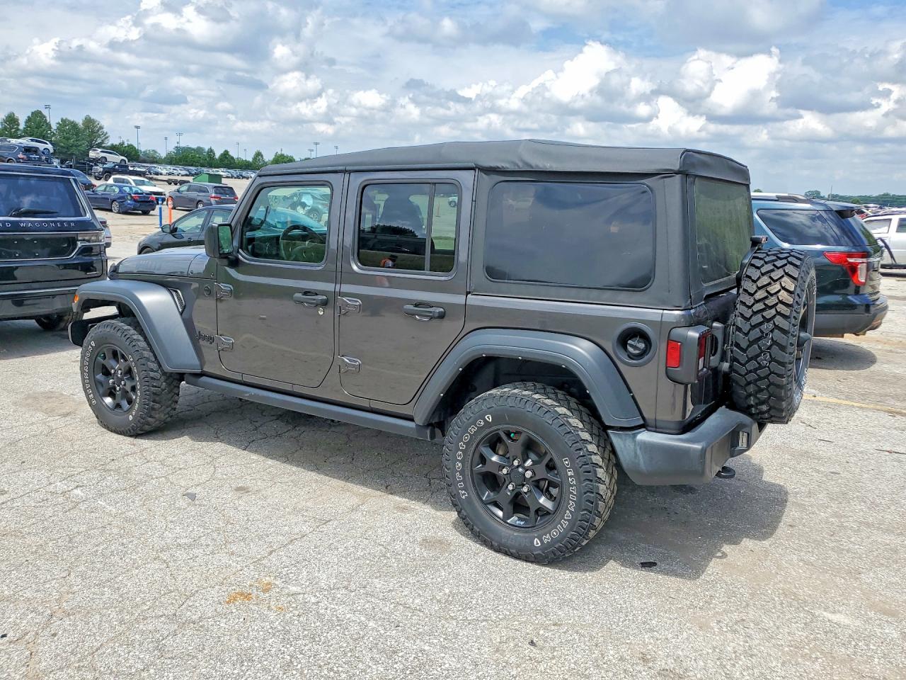 2021 Jeep Wrangler Unlimited Sport Серый vin: 1C4HJXDN5MW817014