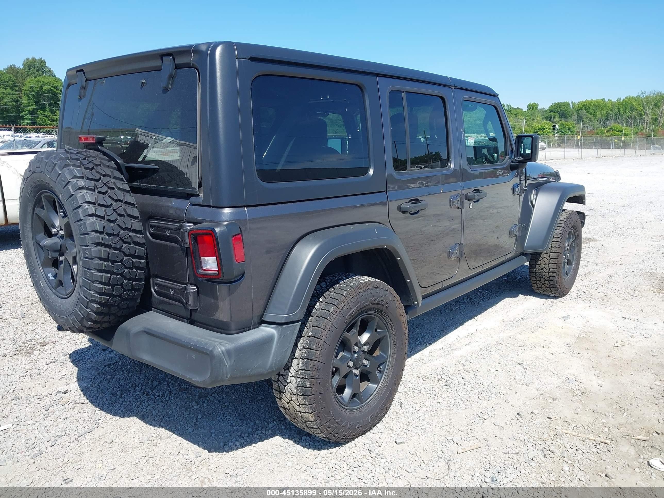 2022 Jeep Wrangler Unlimited Willys Sport 4x4 Серый vin: 1C4HJXDN5NW150978