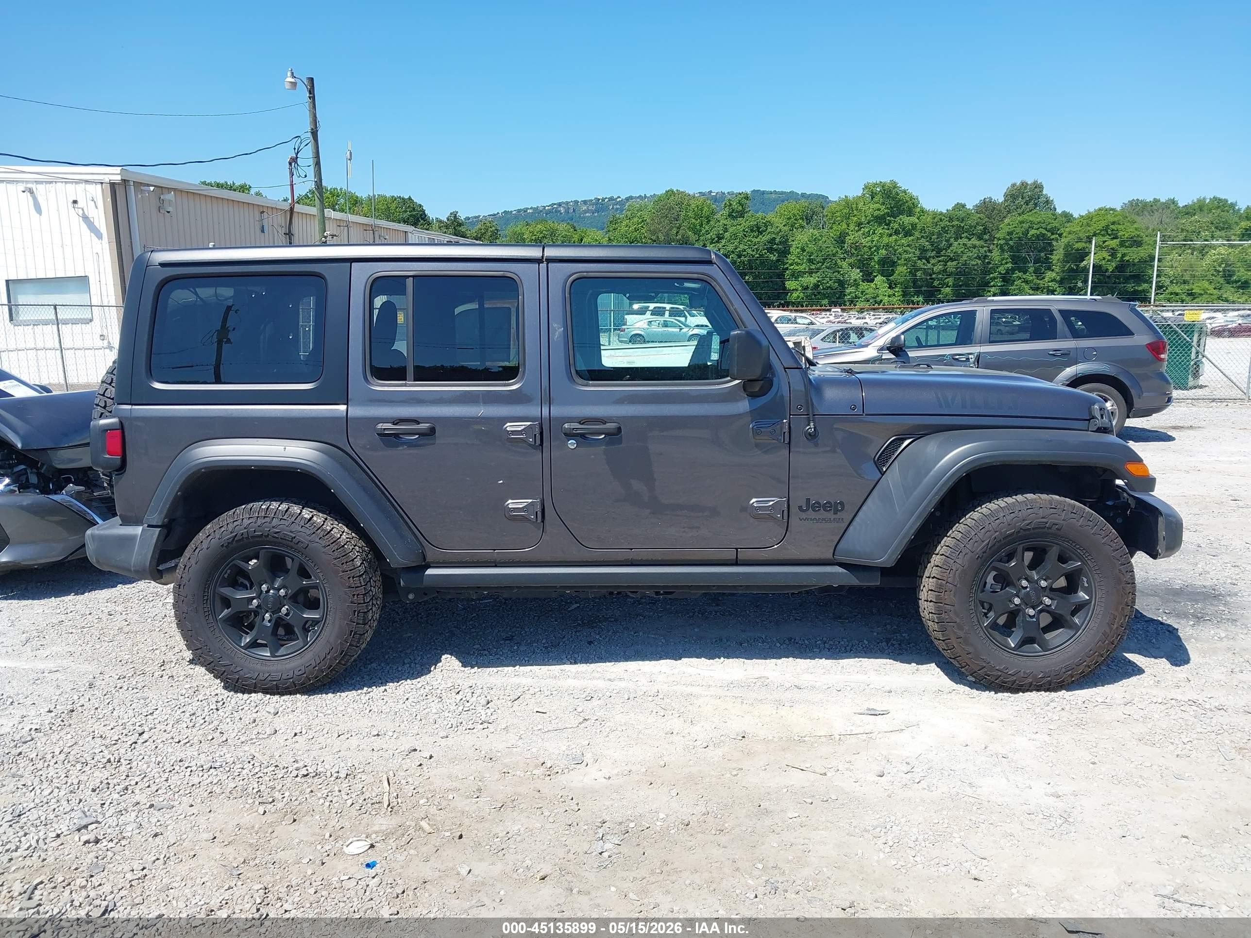 2022 Jeep Wrangler Unlimited Willys Sport 4x4 Серый vin: 1C4HJXDN5NW150978