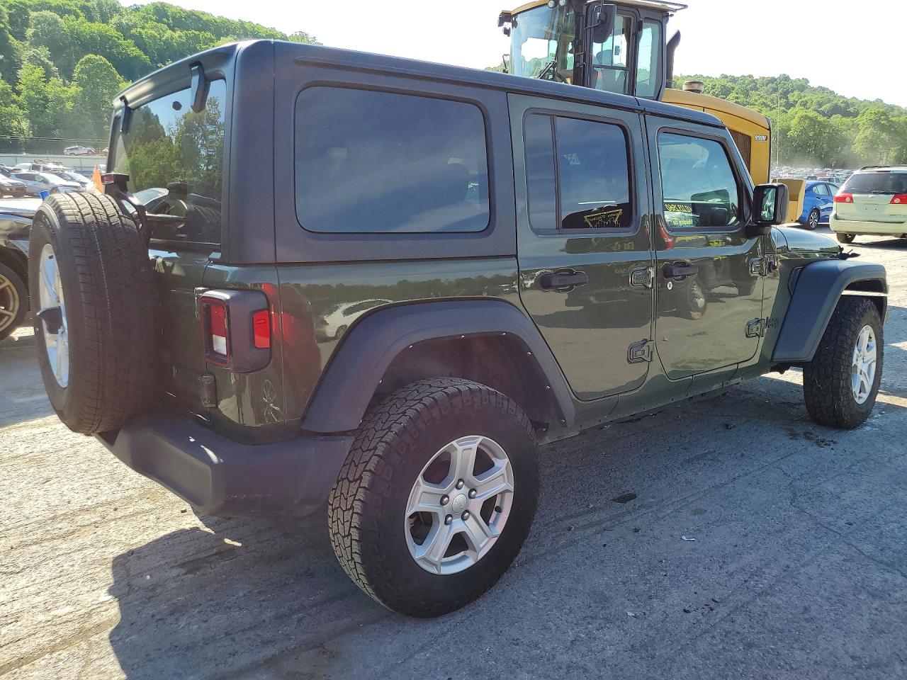 2021 Jeep Wrangler Unlimited Sport Зеленый vin: 1C4HJXDN6MW788655