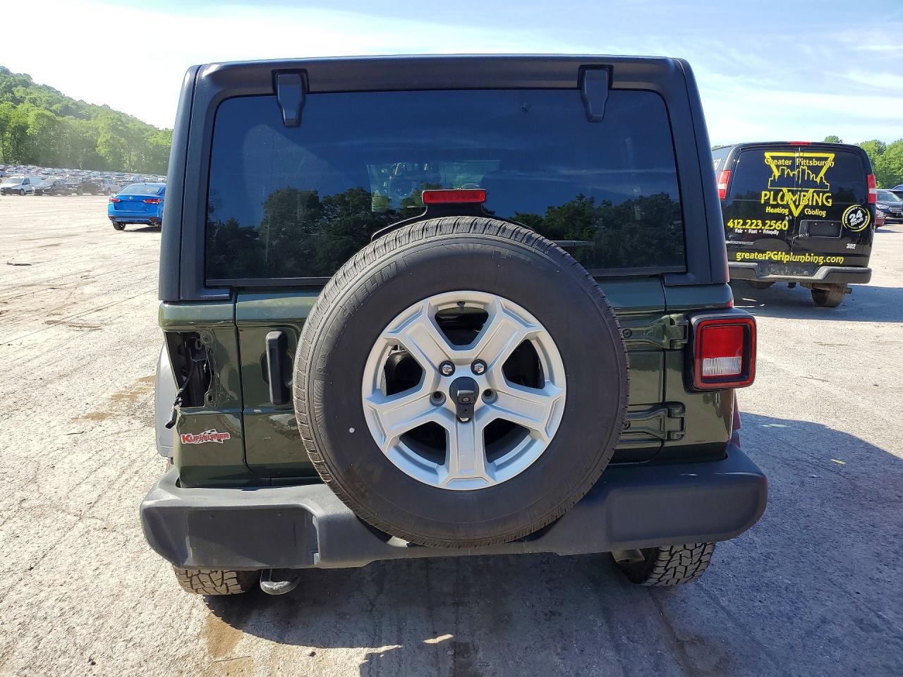 2021 Jeep Wrangler Unlimited Sport Зеленый vin: 1C4HJXDN6MW788655