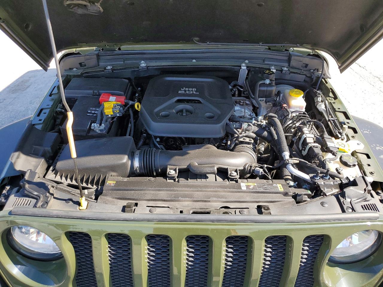 2021 Jeep Wrangler Unlimited Sport Зеленый vin: 1C4HJXDN6MW788655
