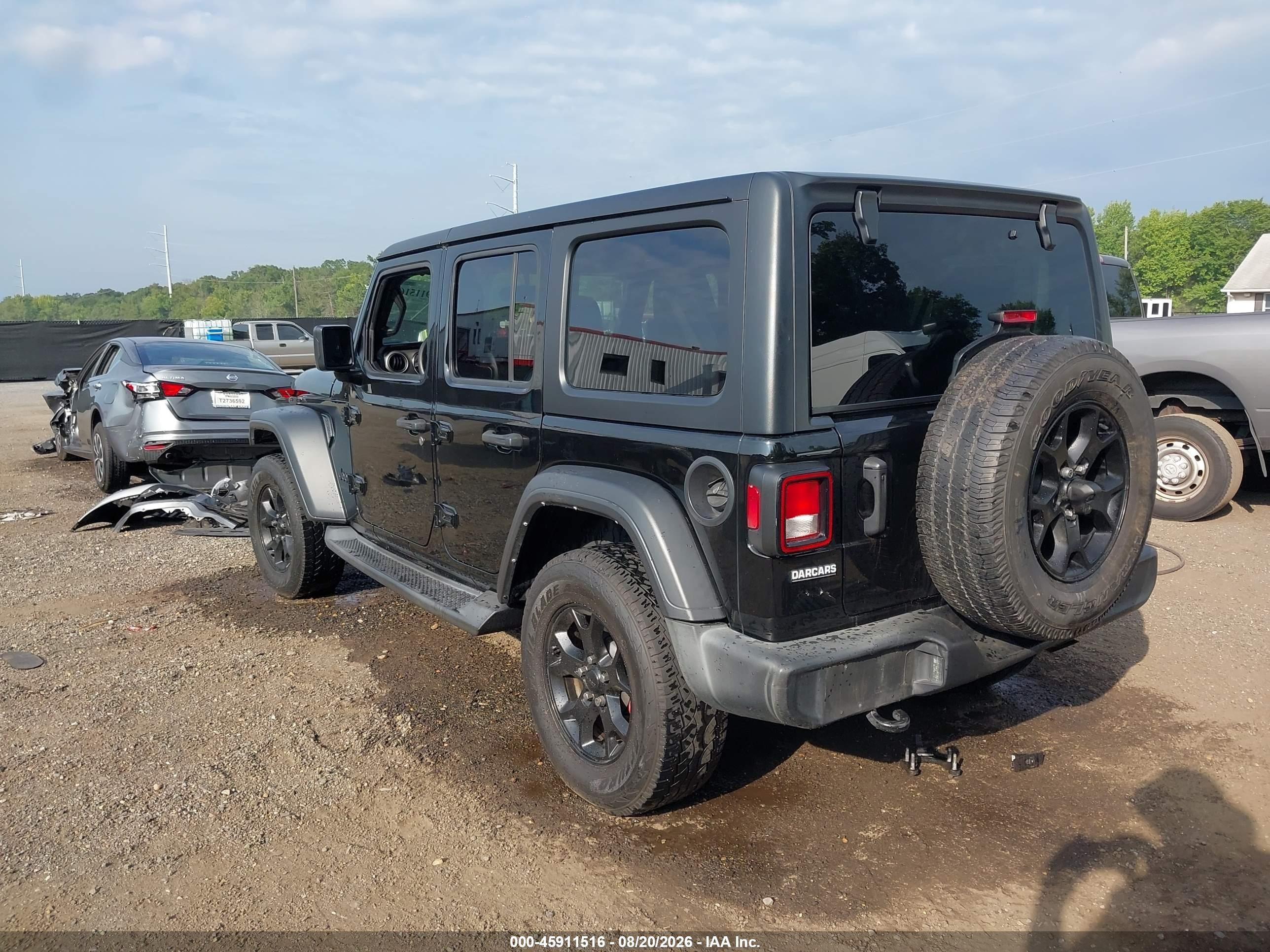 2022 Jeep Wrangler Unlimited Willys Sport 4x4 Black vin: 1C4HJXDN6NW258865