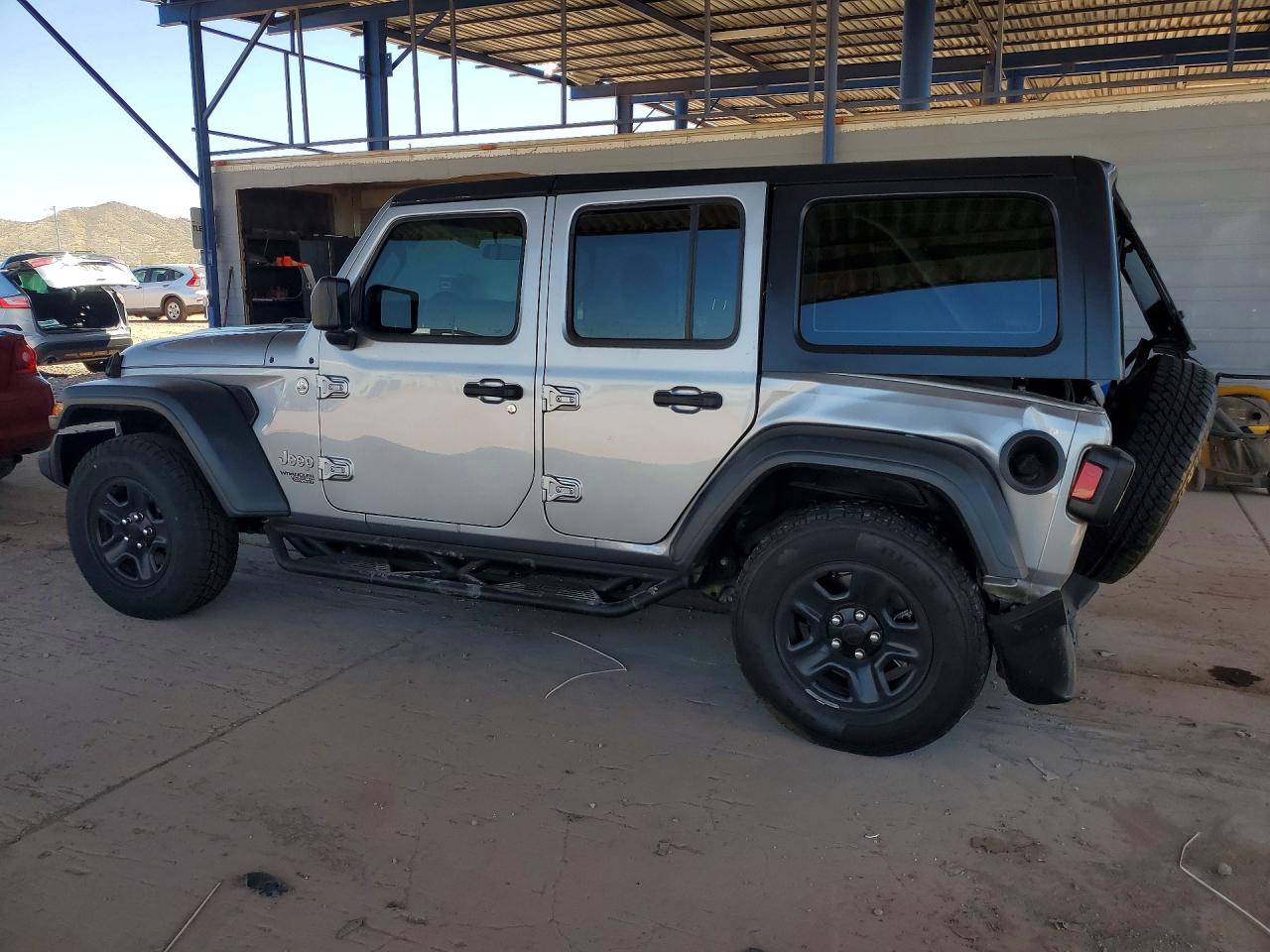 2018 Jeep Wrangler Unlimited Sport Gray vin: 1C4HJXDN7JW237789