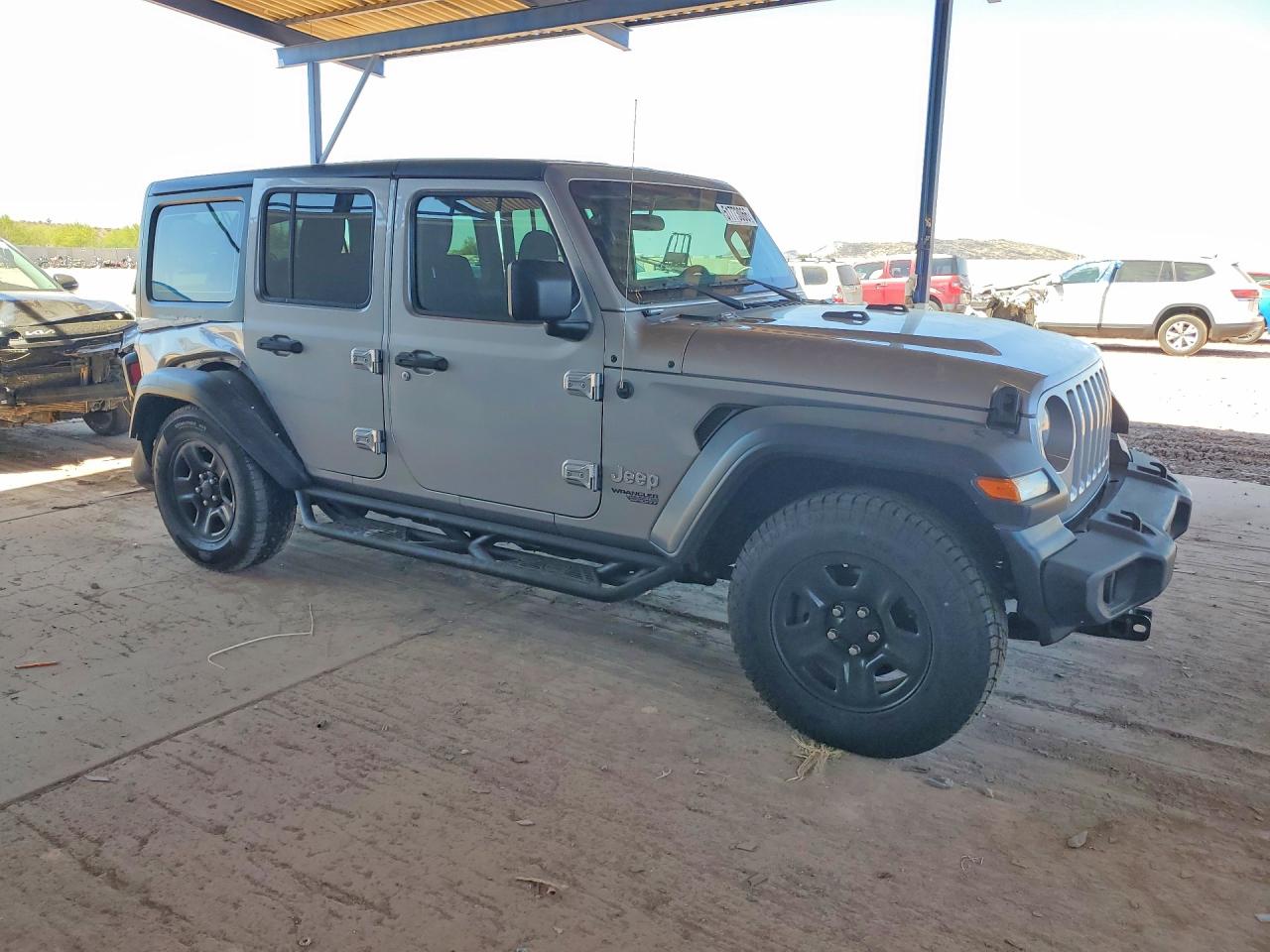 2018 Jeep Wrangler Unlimited Sport Gray vin: 1C4HJXDN7JW237789