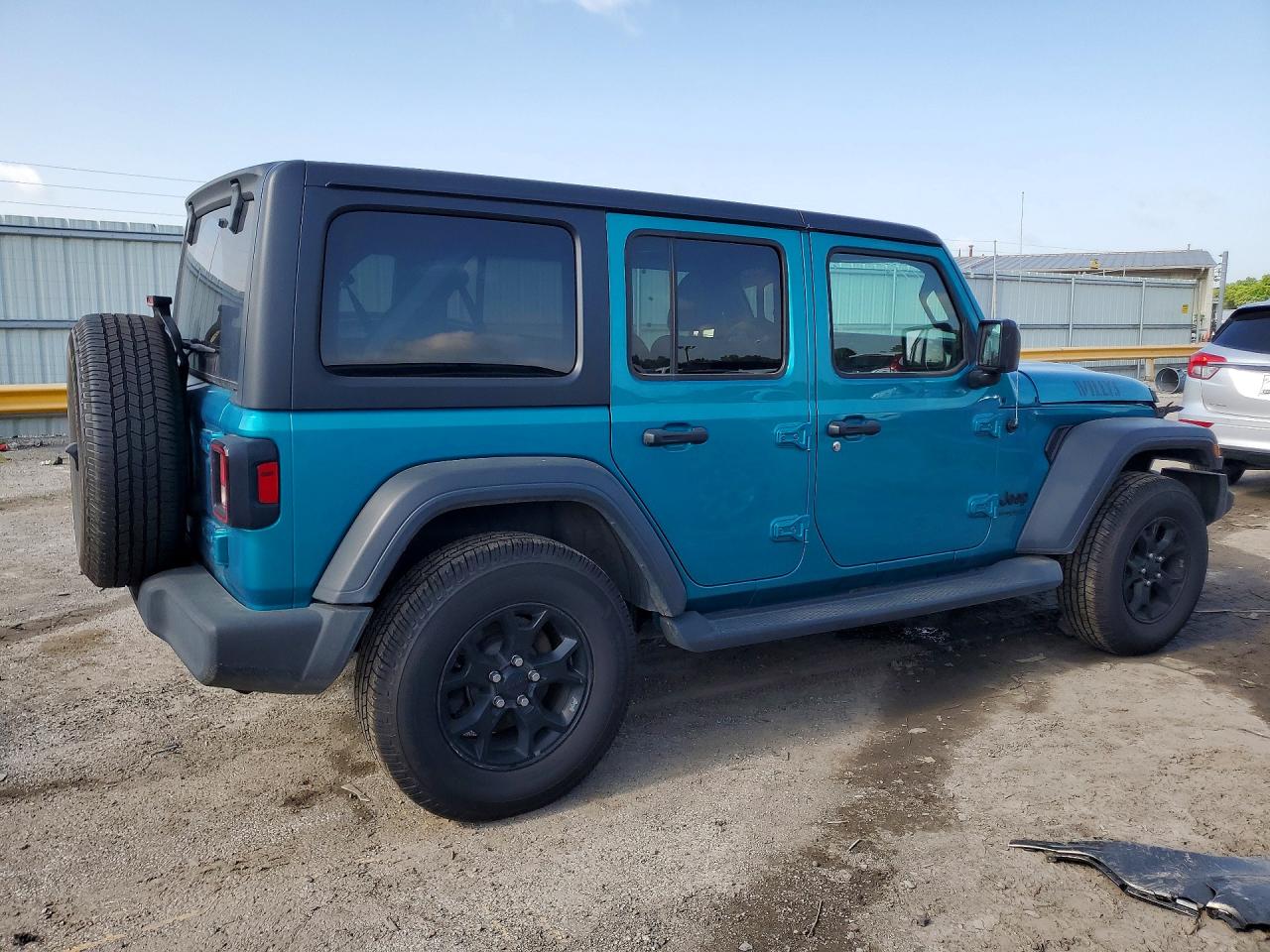 2020 Jeep Wrangler Unlimited Sport Teal vin: 1C4HJXDN7LW170470