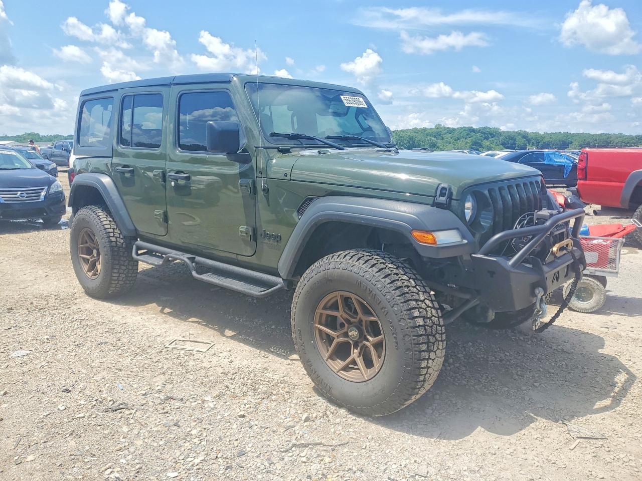 2021 Jeep Wrangler Unlimited Sport Green vin: 1C4HJXDN7MW715021