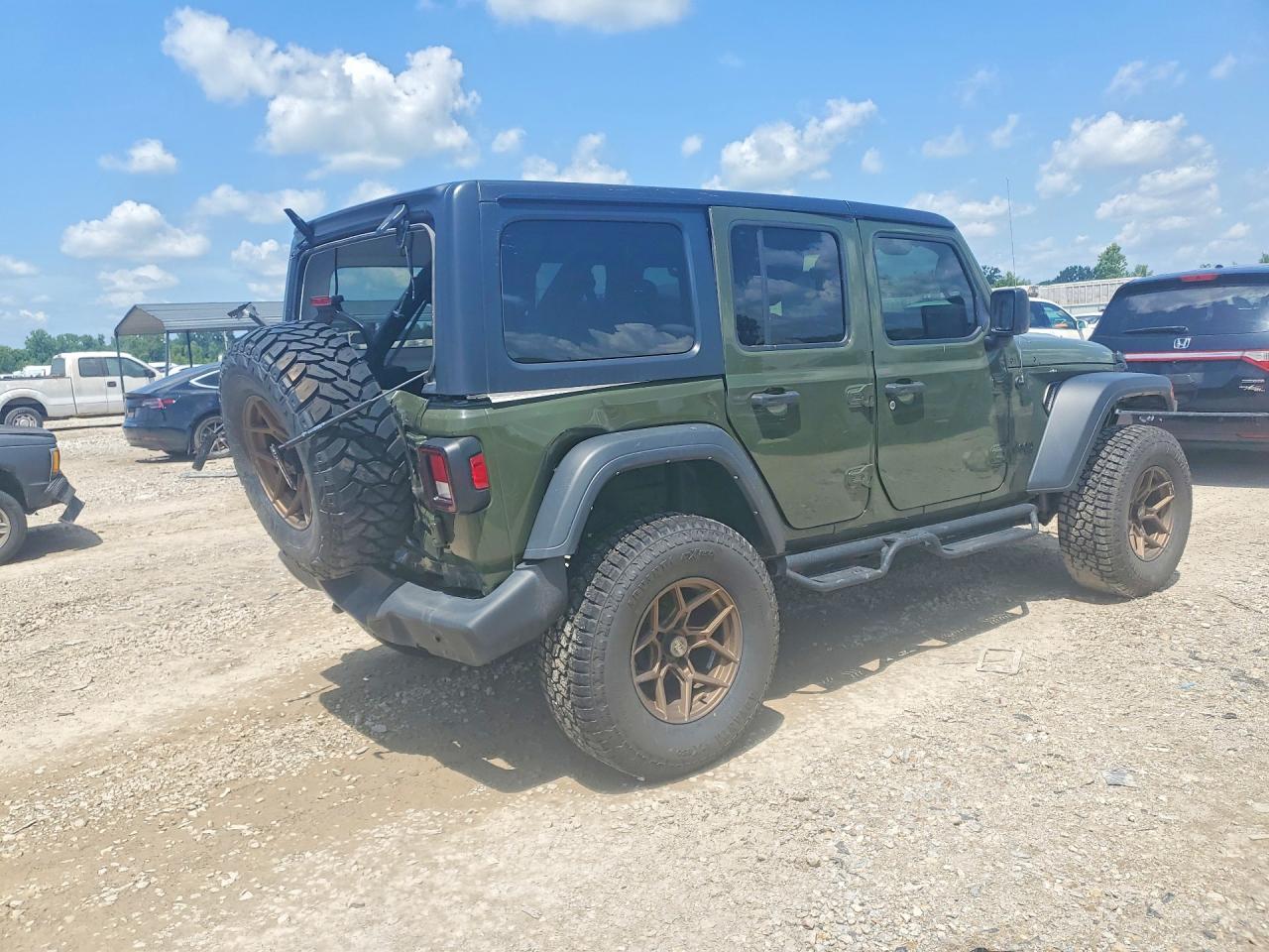 2021 Jeep Wrangler Unlimited Sport Green vin: 1C4HJXDN7MW715021