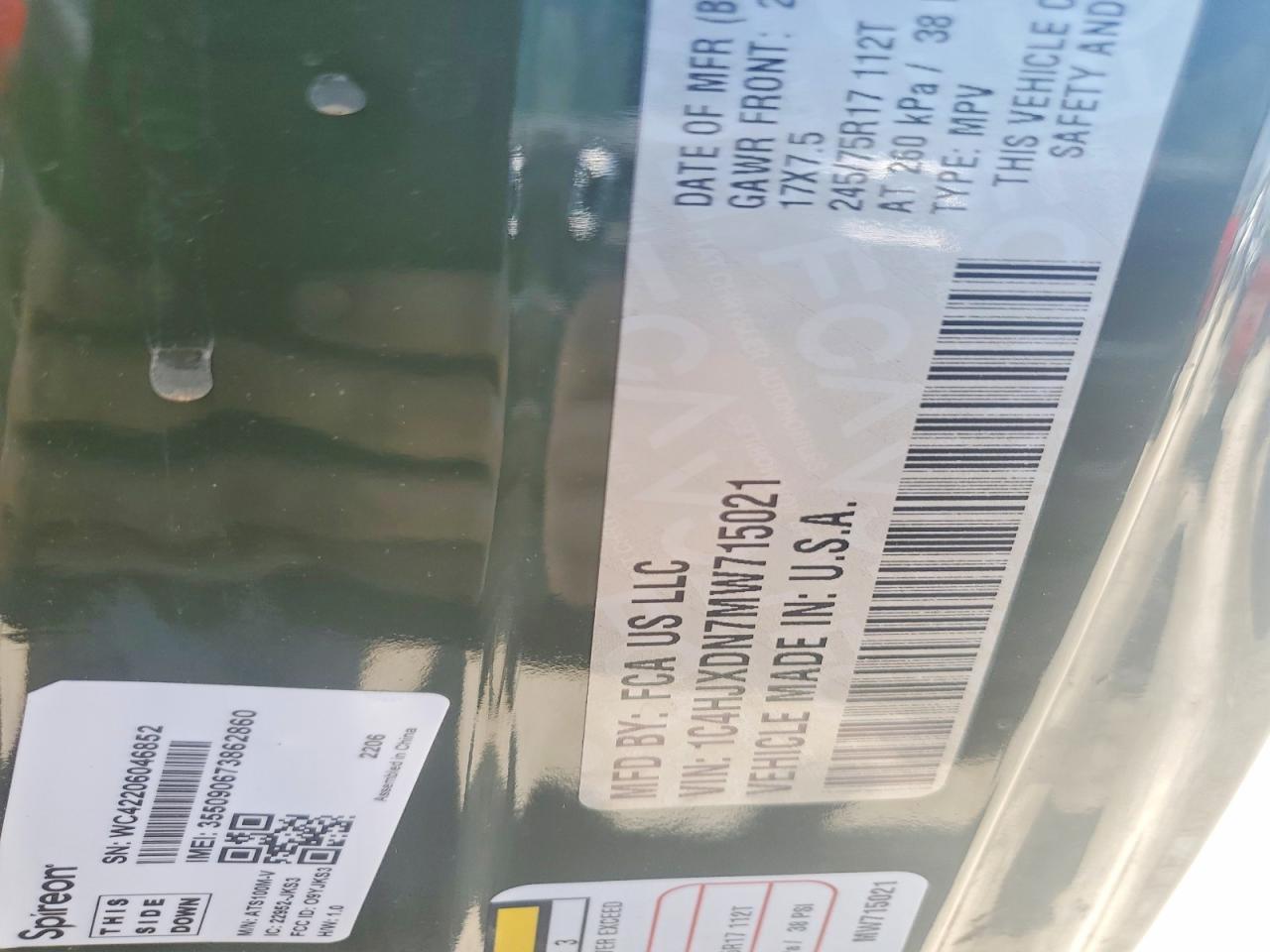 2021 Jeep Wrangler Unlimited Sport Green vin: 1C4HJXDN7MW715021