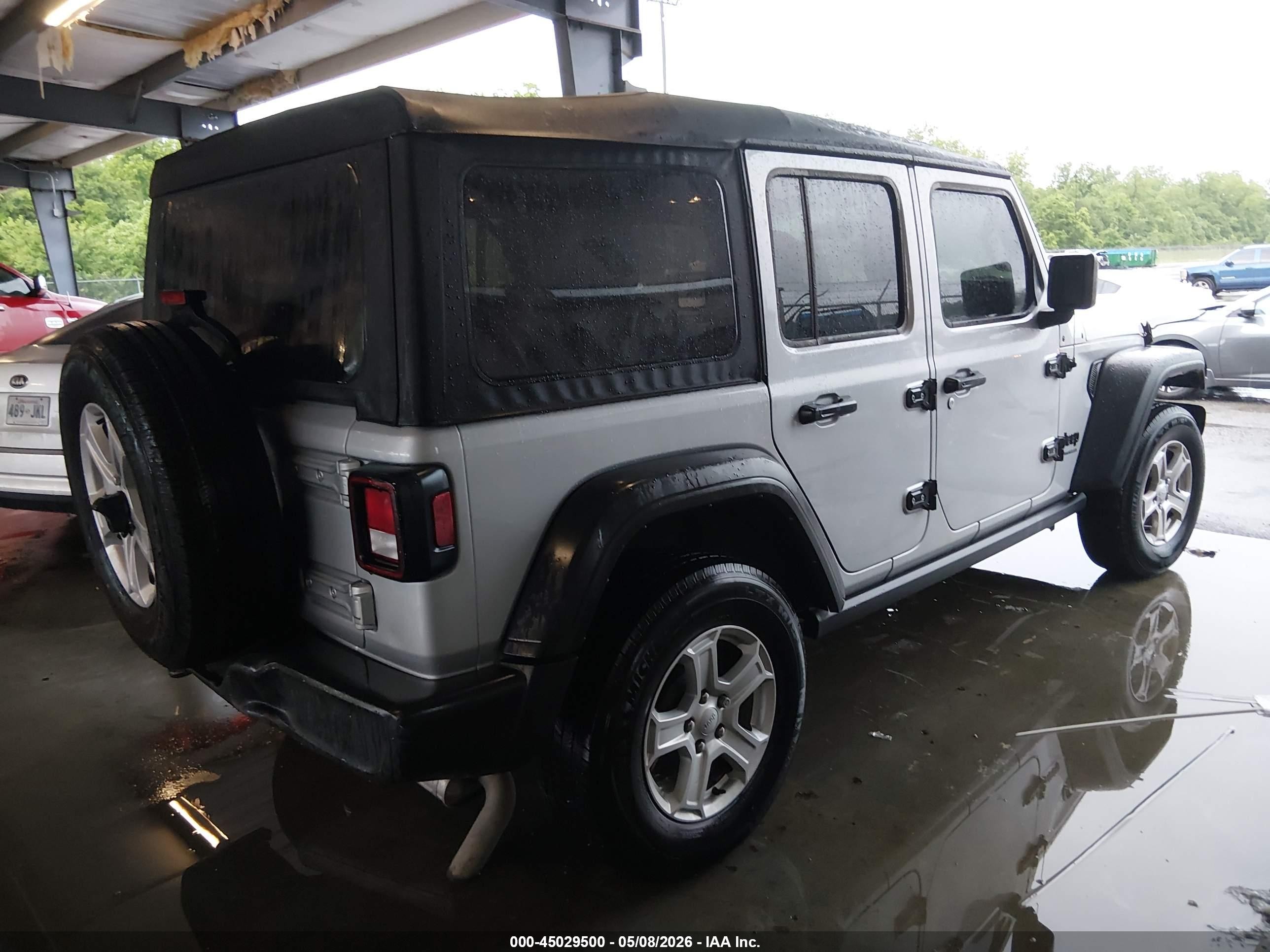 2023 Jeep Wrangler 4-door Sport S 4x4 Серебряный vin: 1C4HJXDN7PW595757