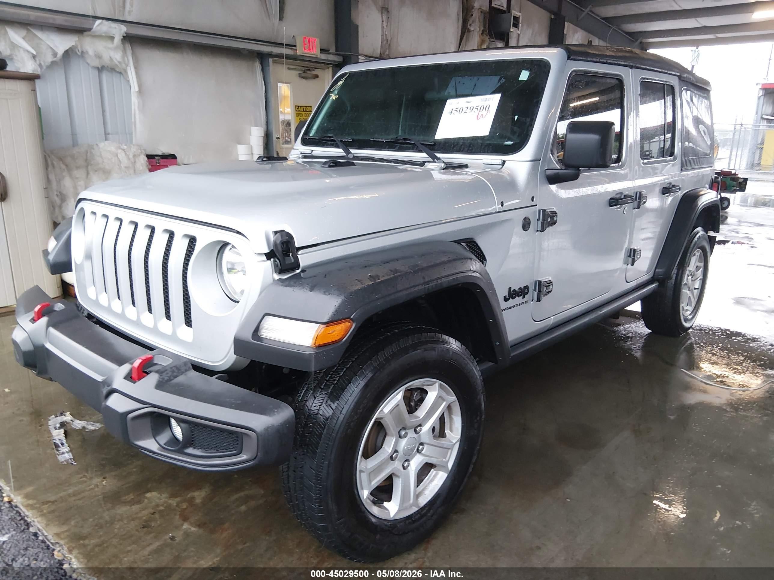 2023 Jeep Wrangler 4-door Sport S 4x4 Серебряный vin: 1C4HJXDN7PW595757