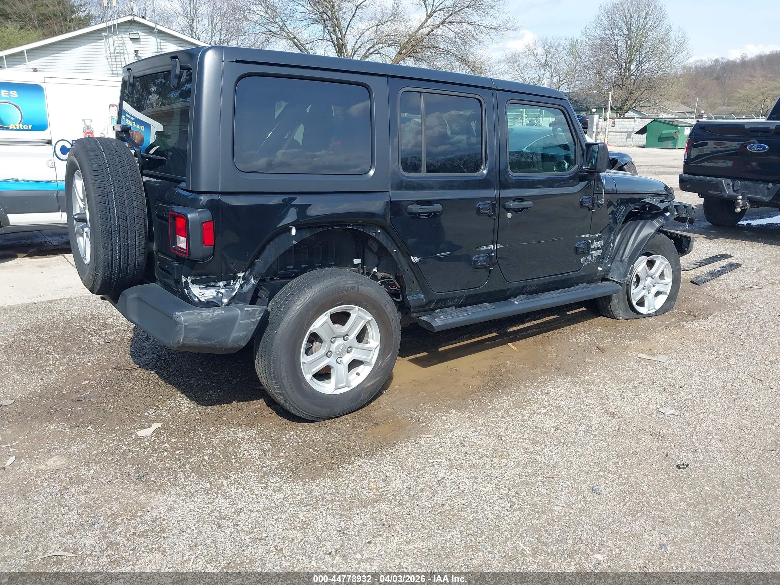 2020 Jeep Wrangler Unlimited Sport S 4x4 Black vin: 1C4HJXDN8LW166458