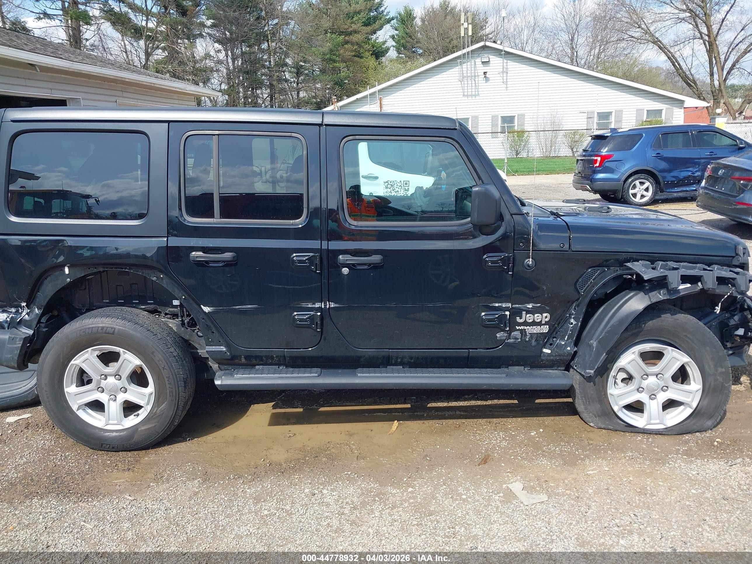 2020 Jeep Wrangler Unlimited Sport S 4x4 Black vin: 1C4HJXDN8LW166458