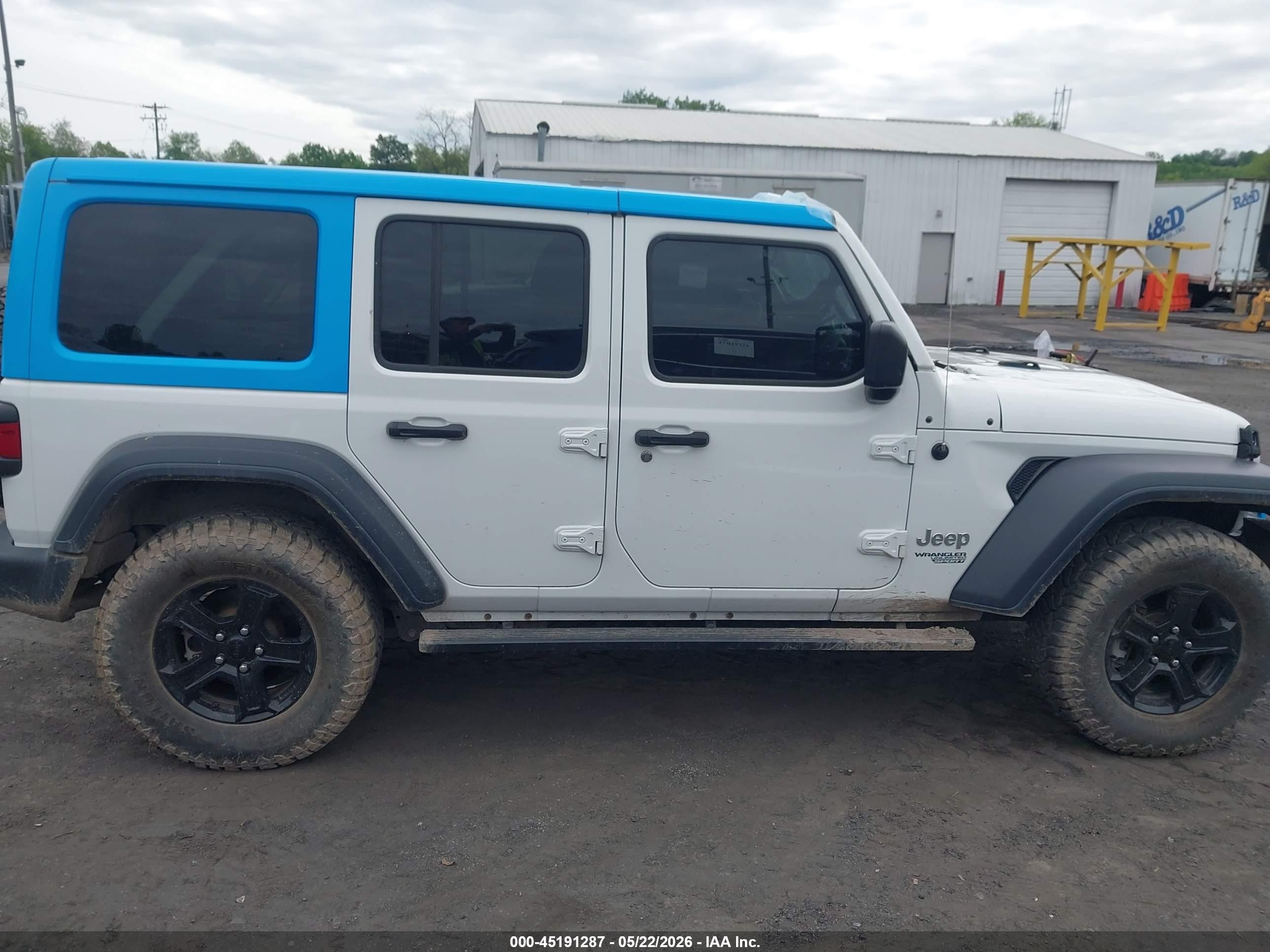 2020 Jeep Wrangler Unlimited Sport S 4x4 White vin: 1C4HJXDN8LW286857