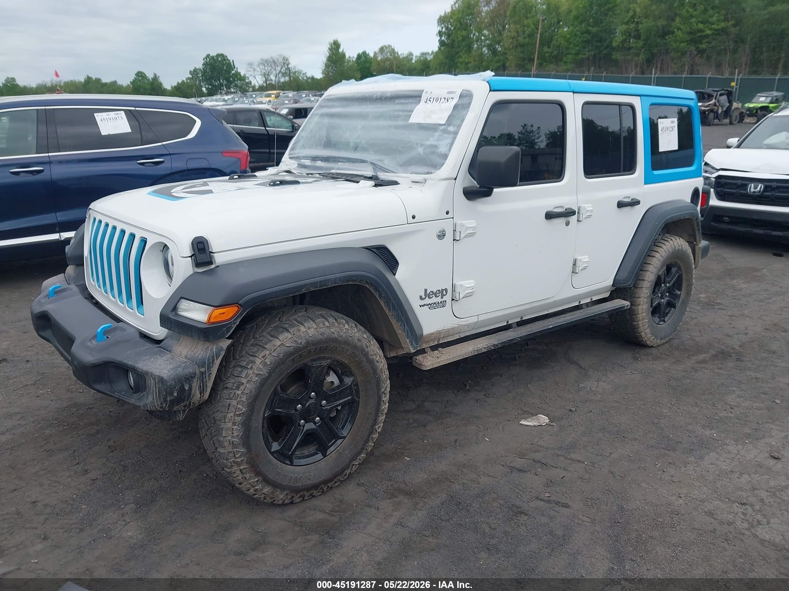2020 Jeep Wrangler Unlimited Sport S 4x4 White vin: 1C4HJXDN8LW286857