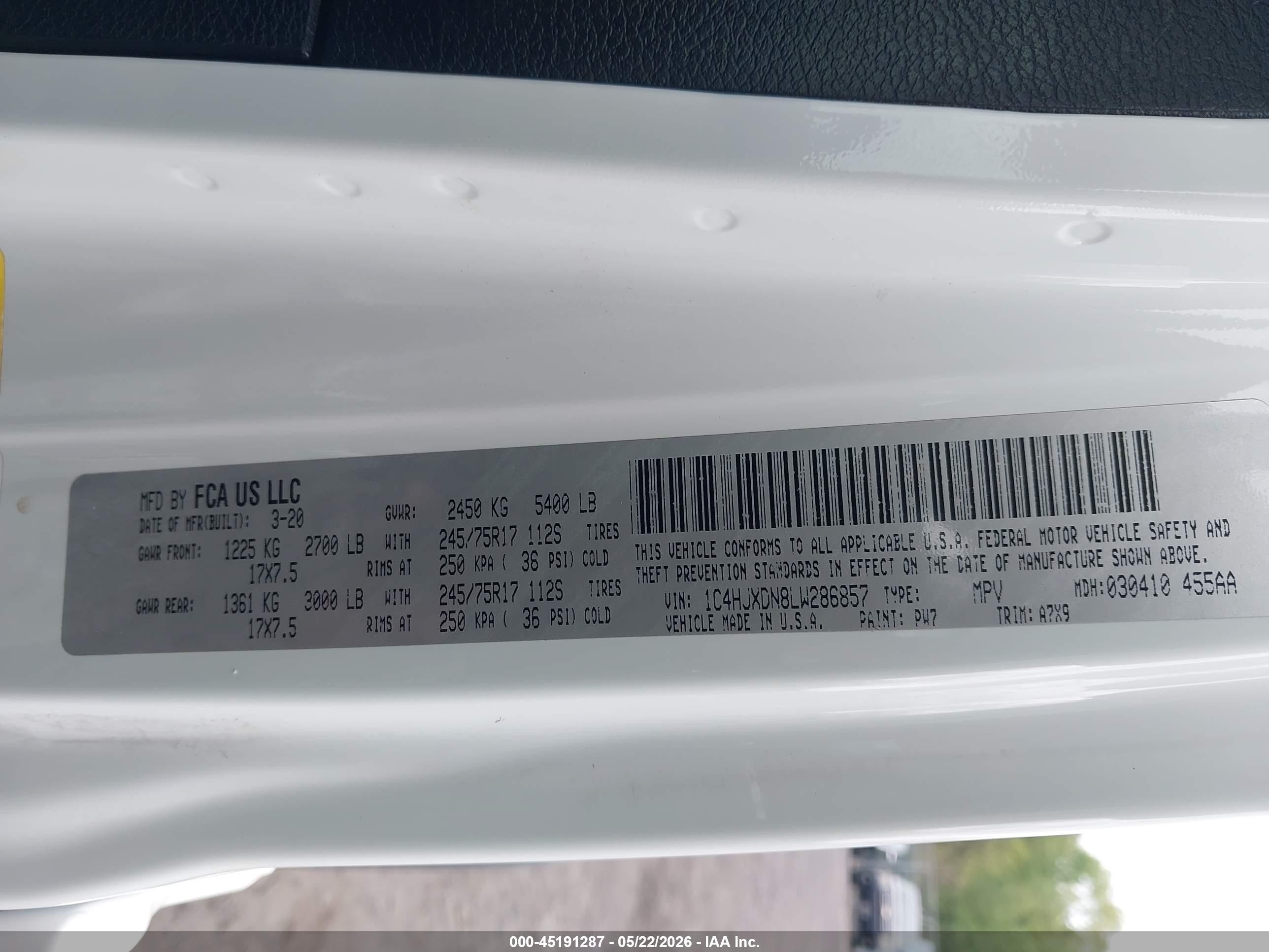 2020 Jeep Wrangler Unlimited Sport S 4x4 White vin: 1C4HJXDN8LW286857
