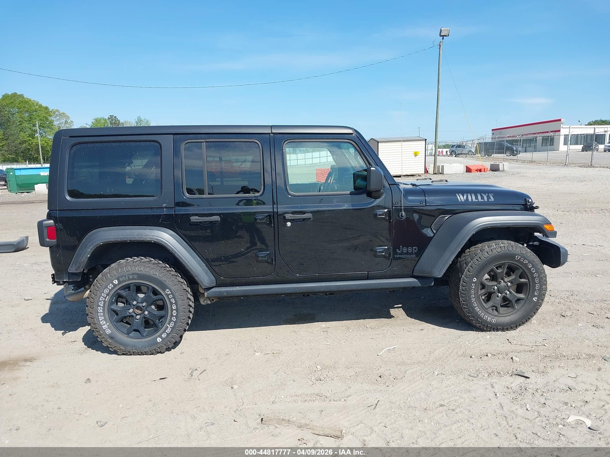 2021 Jeep Wrangler Unlimited Willys 4x4 Black vin: 1C4HJXDN8MW816875