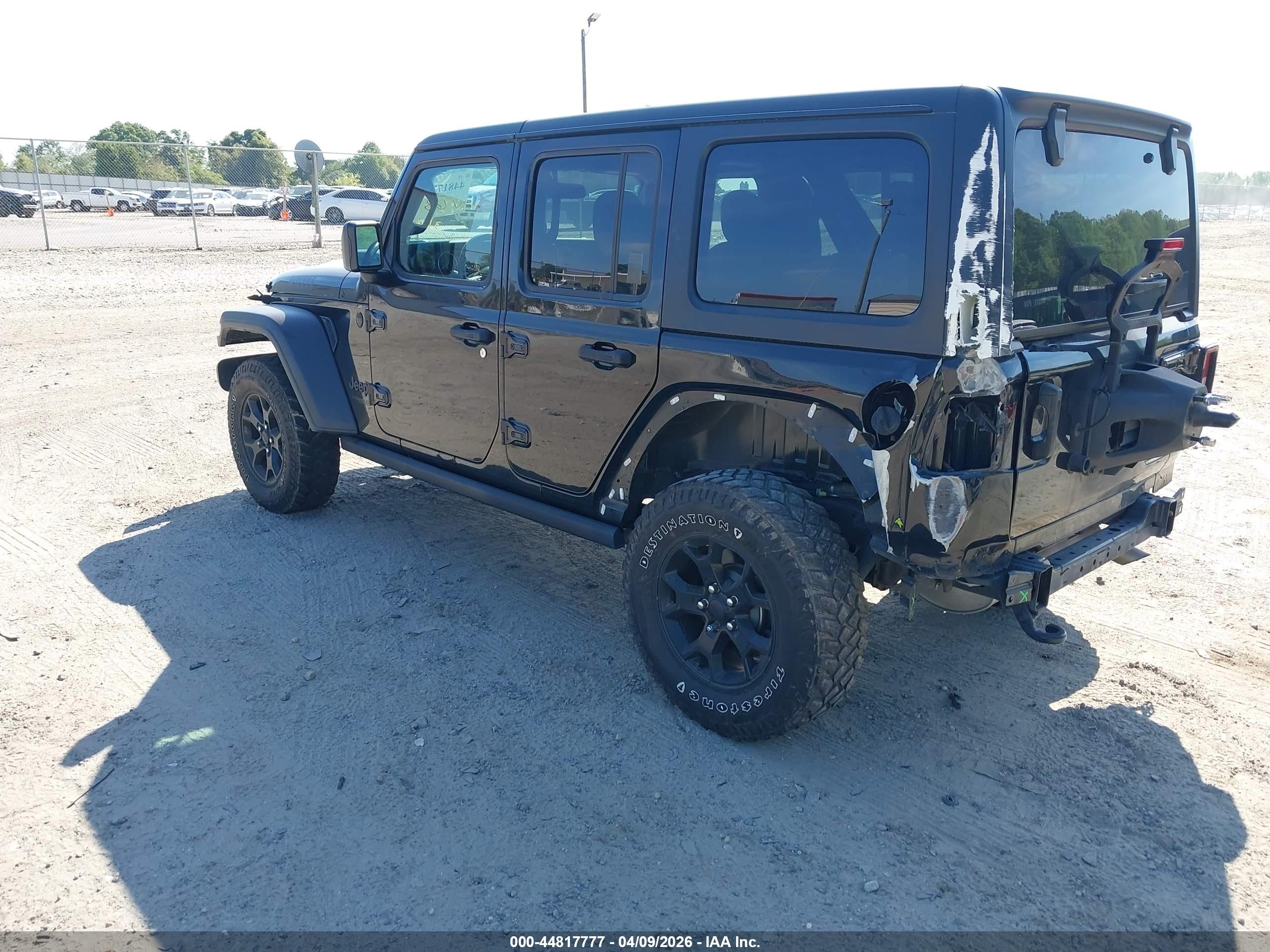 2021 Jeep Wrangler Unlimited Willys 4x4 Black vin: 1C4HJXDN8MW816875