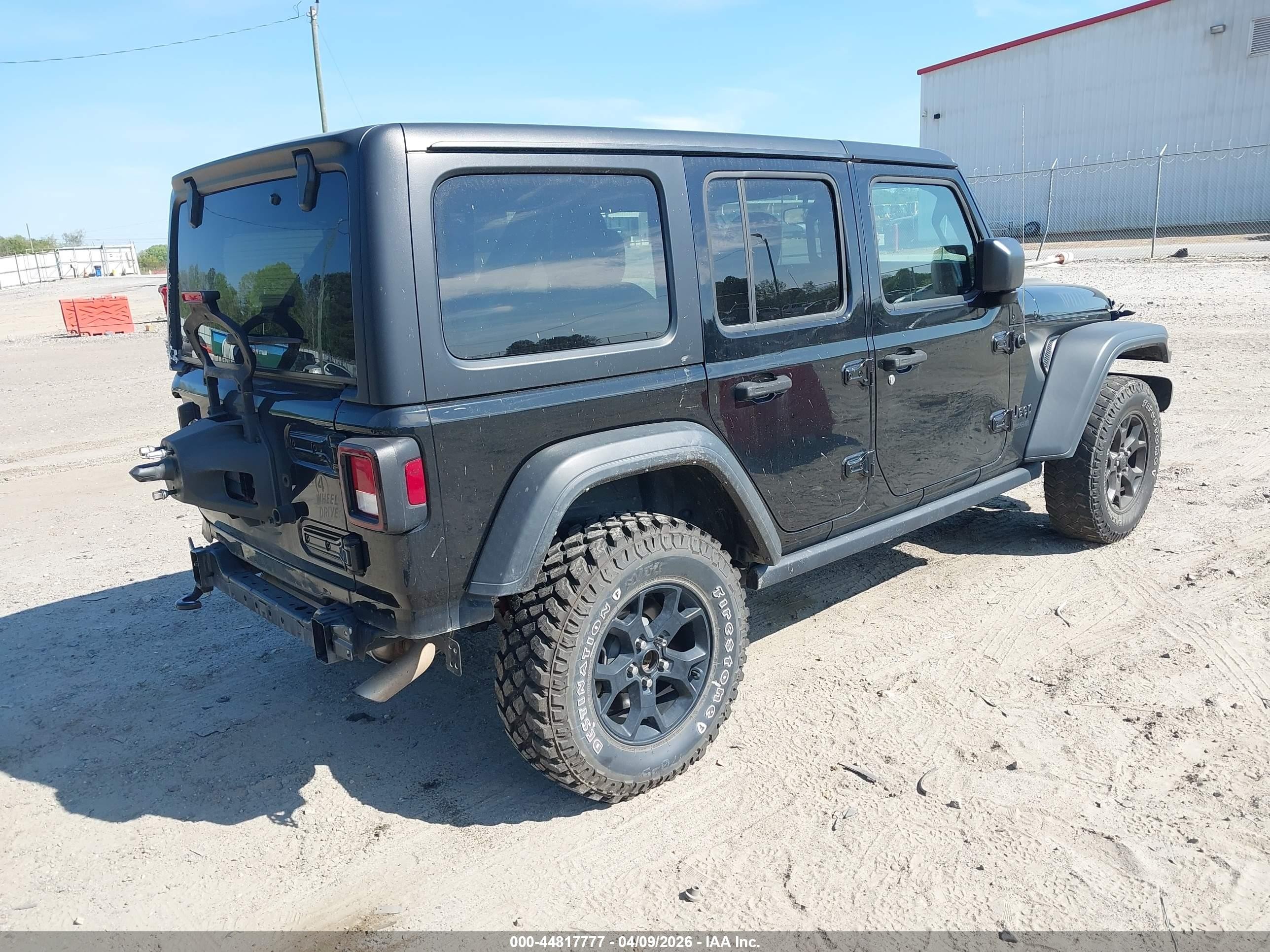 2021 Jeep Wrangler Unlimited Willys 4x4 Black vin: 1C4HJXDN8MW816875