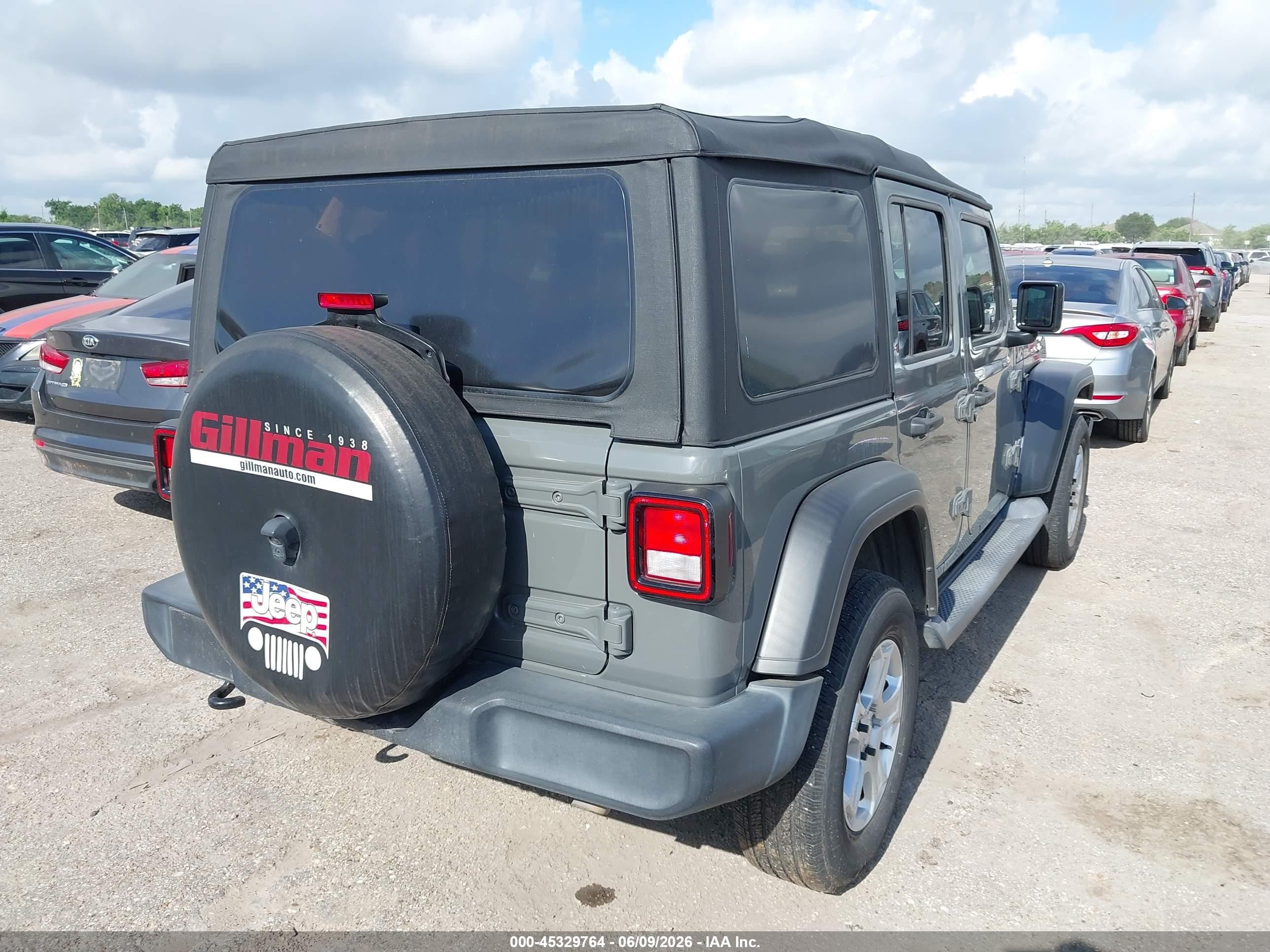 2021 Jeep Wrangler Unlimited Sport S 4x4 Серый vin: 1C4HJXDN9MW509148