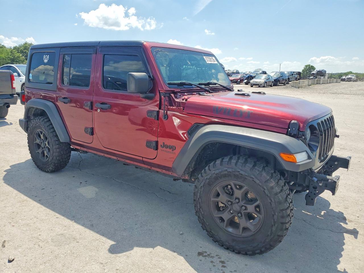 2021 Jeep Wrangler Unlimited Sport Maroon vin: 1C4HJXDN9MW577725
