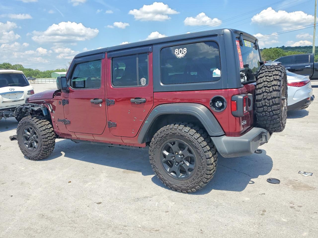2021 Jeep Wrangler Unlimited Sport Maroon vin: 1C4HJXDN9MW577725
