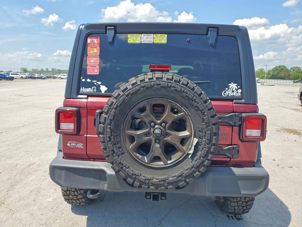 2021 Jeep Wrangler Unlimited Sport Maroon vin: 1C4HJXDN9MW577725