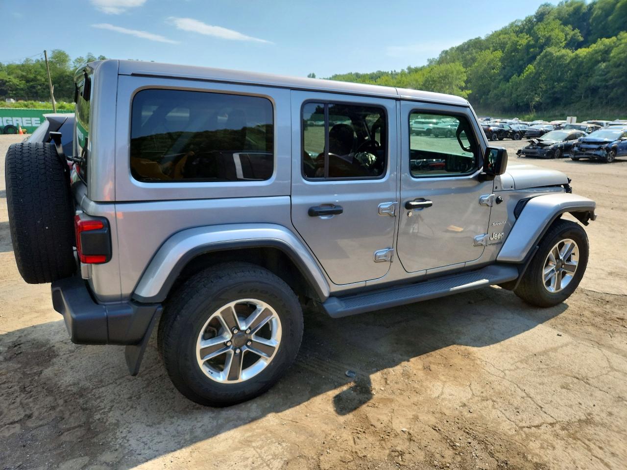 2021 Jeep Wrangler Unlimited Sahara Серебряный vin: 1C4HJXEG1MW514795
