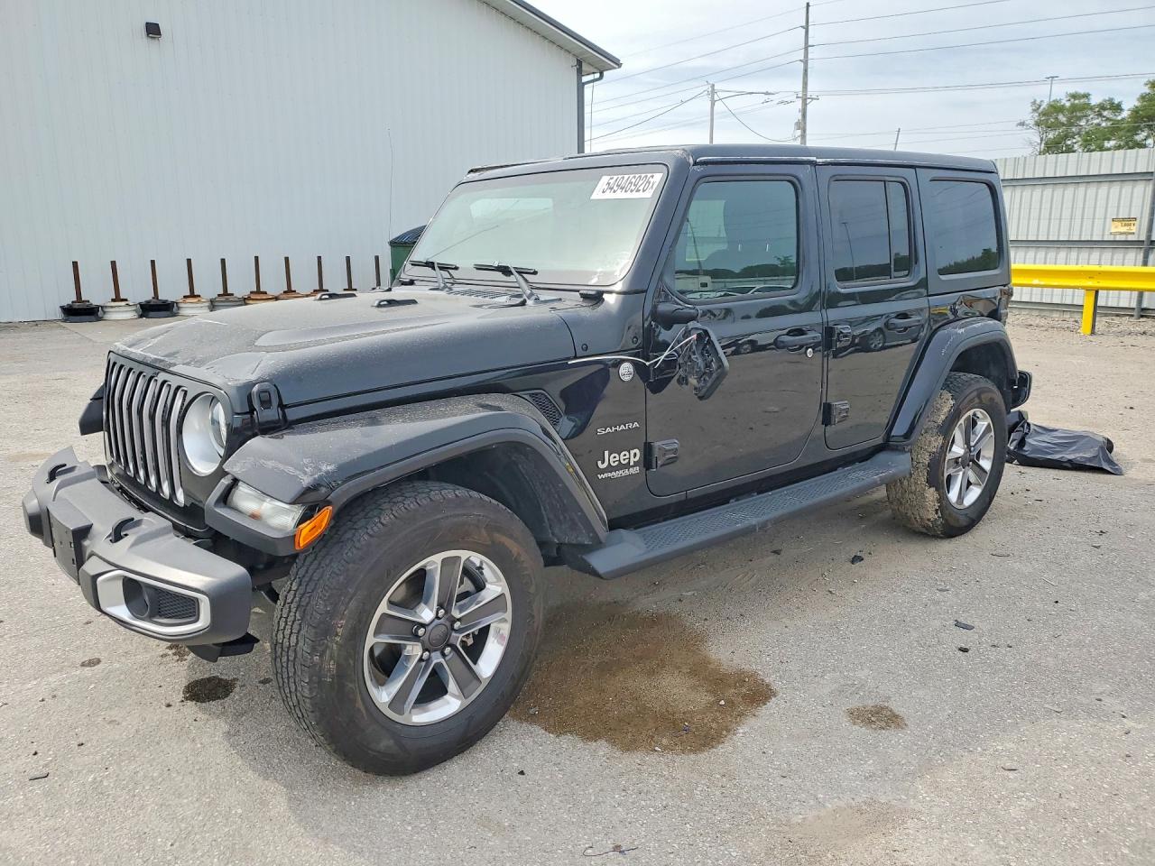 2021 Jeep Wrangler Unlimited Sahara Black vin: 1C4HJXEGXMW637558
