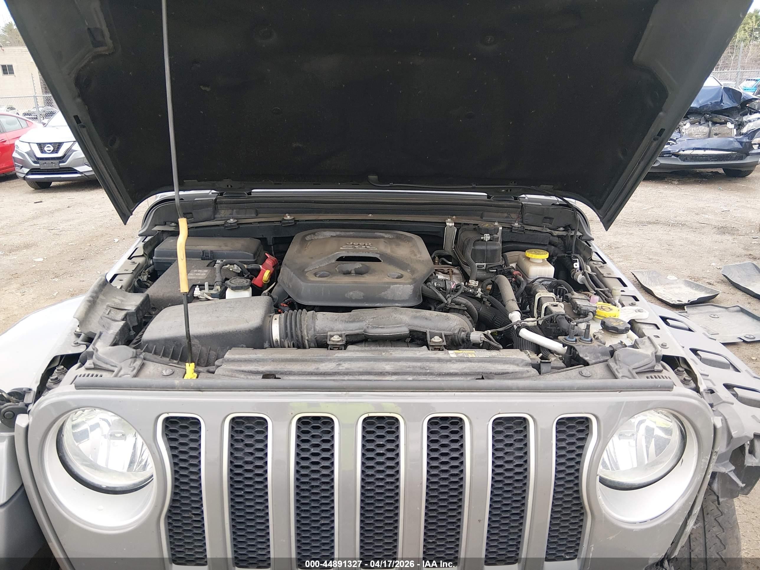 2019 Jeep Wrangler Unlimited Sahara 4x4 Gray vin: 1C4HJXEN0KW512449