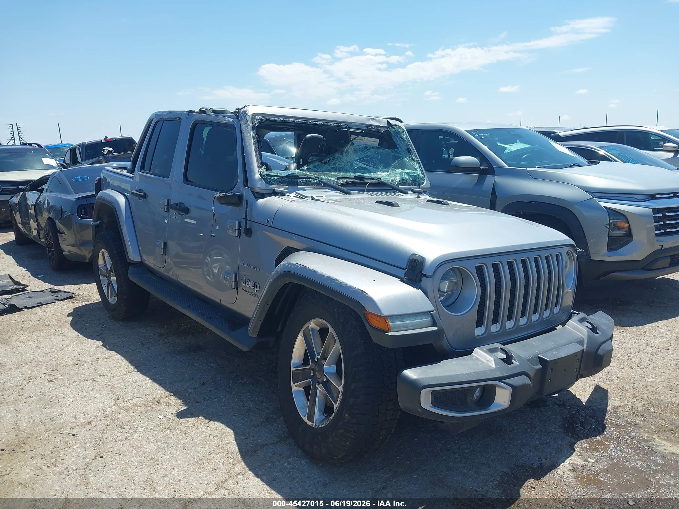 2019 Jeep Wrangler Unlimited Sahara 4x4 Gray vin: 1C4HJXEN0KW690118
