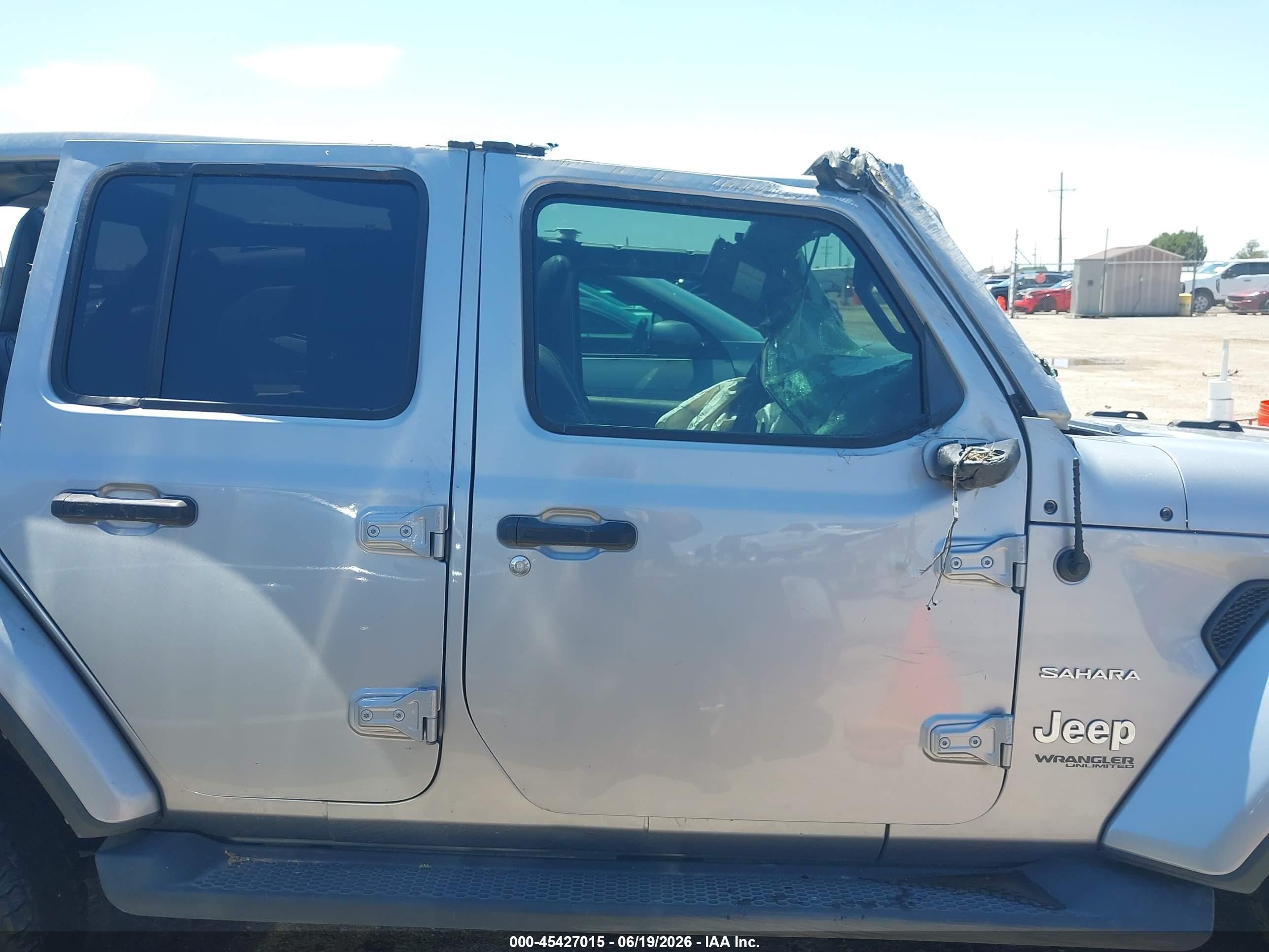 2019 Jeep Wrangler Unlimited Sahara 4x4 Gray vin: 1C4HJXEN0KW690118