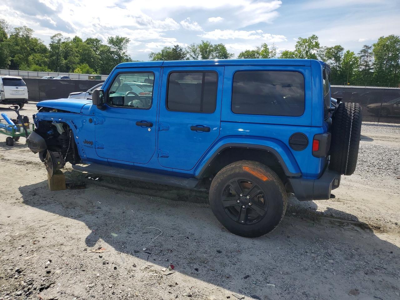 2021 Jeep Wrangler Unlimited Sahara Blue vin: 1C4HJXEN2MW731545