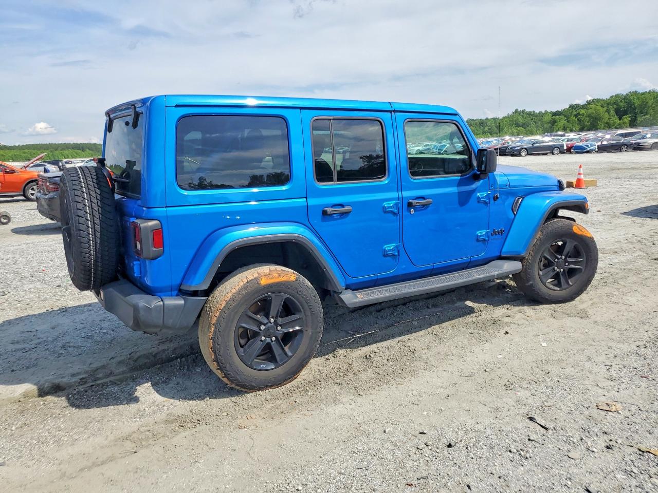 2021 Jeep Wrangler Unlimited Sahara Blue vin: 1C4HJXEN2MW731545