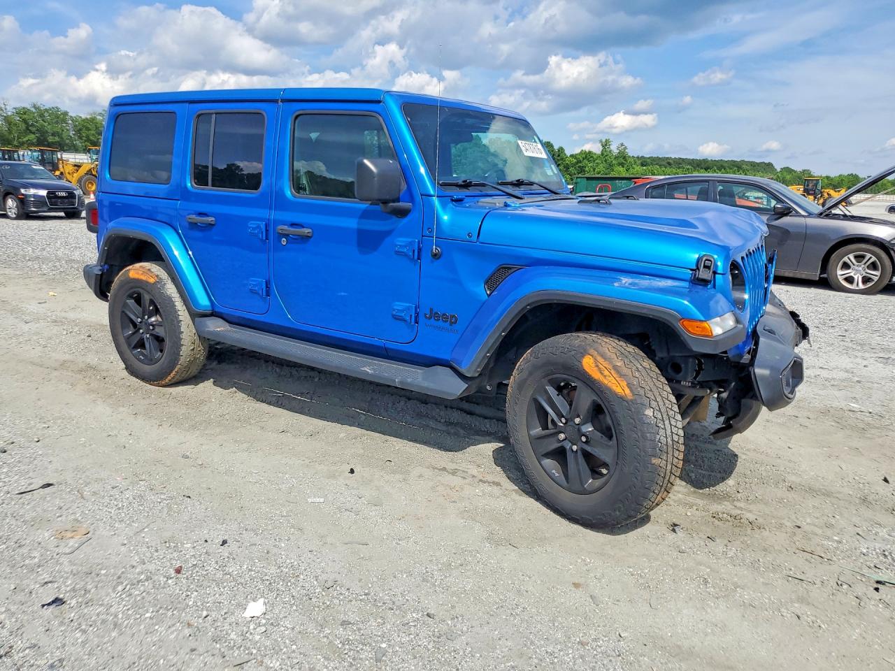 2021 Jeep Wrangler Unlimited Sahara Blue vin: 1C4HJXEN2MW731545