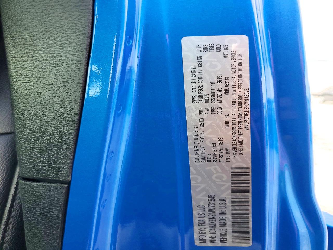 2021 Jeep Wrangler Unlimited Sahara Blue vin: 1C4HJXEN2MW731545