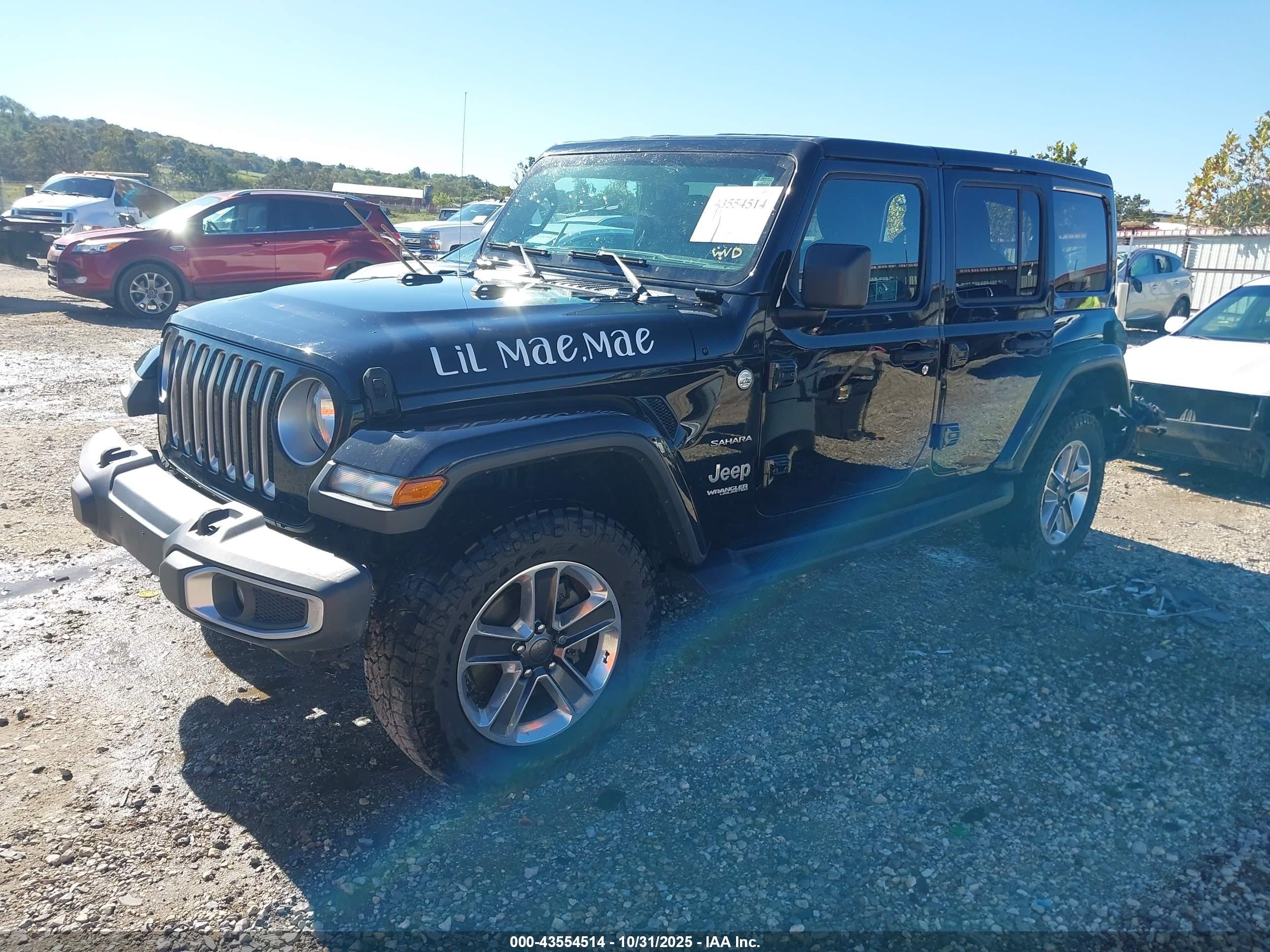 2018 Jeep Wrangler Unlimited Sahara 4x4 Черный vin: 1C4HJXEN4JW176058