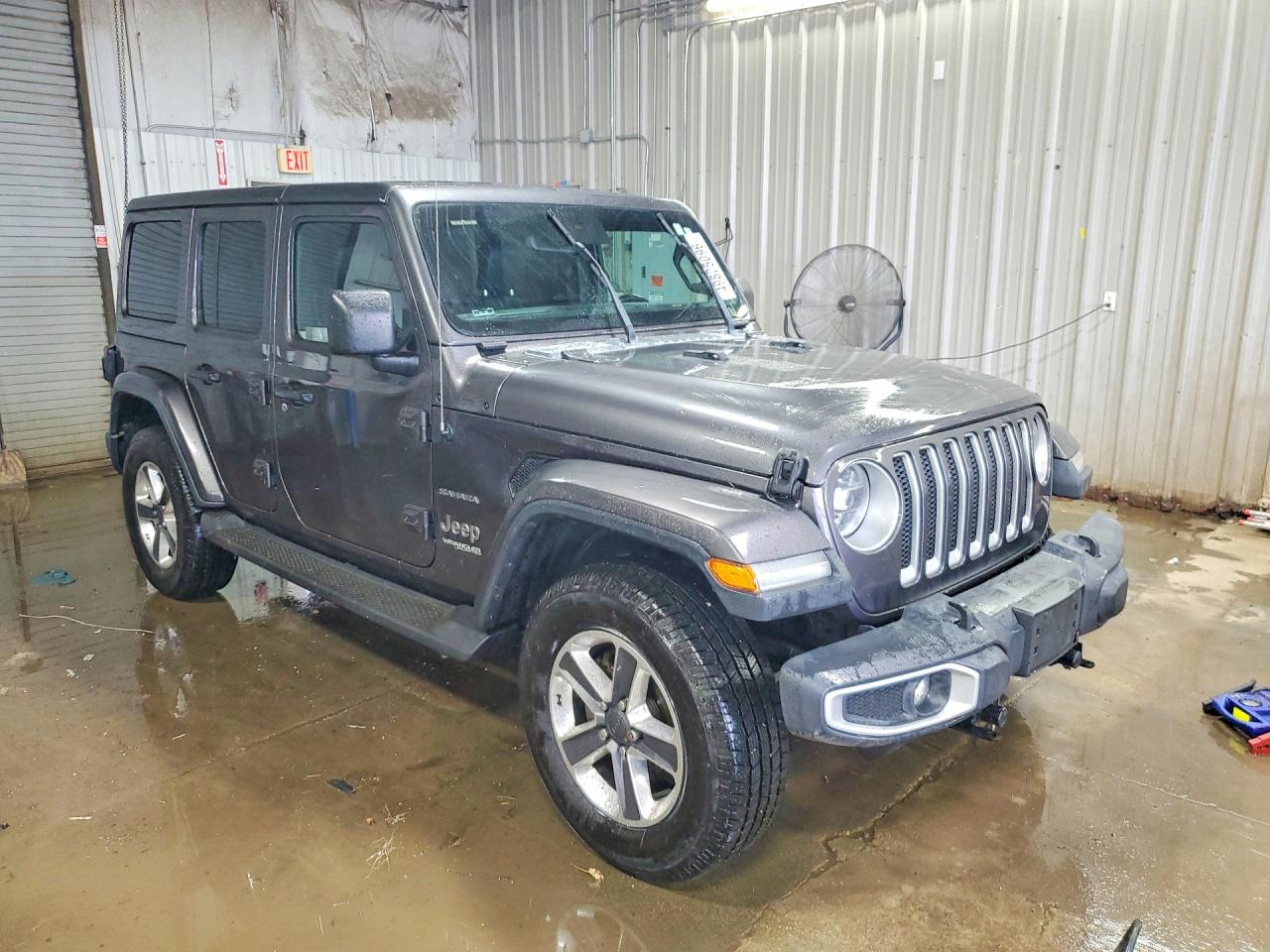 2020 Jeep Wrangler Unlimited Sahara Gray vin: 1C4HJXEN4LW223074
